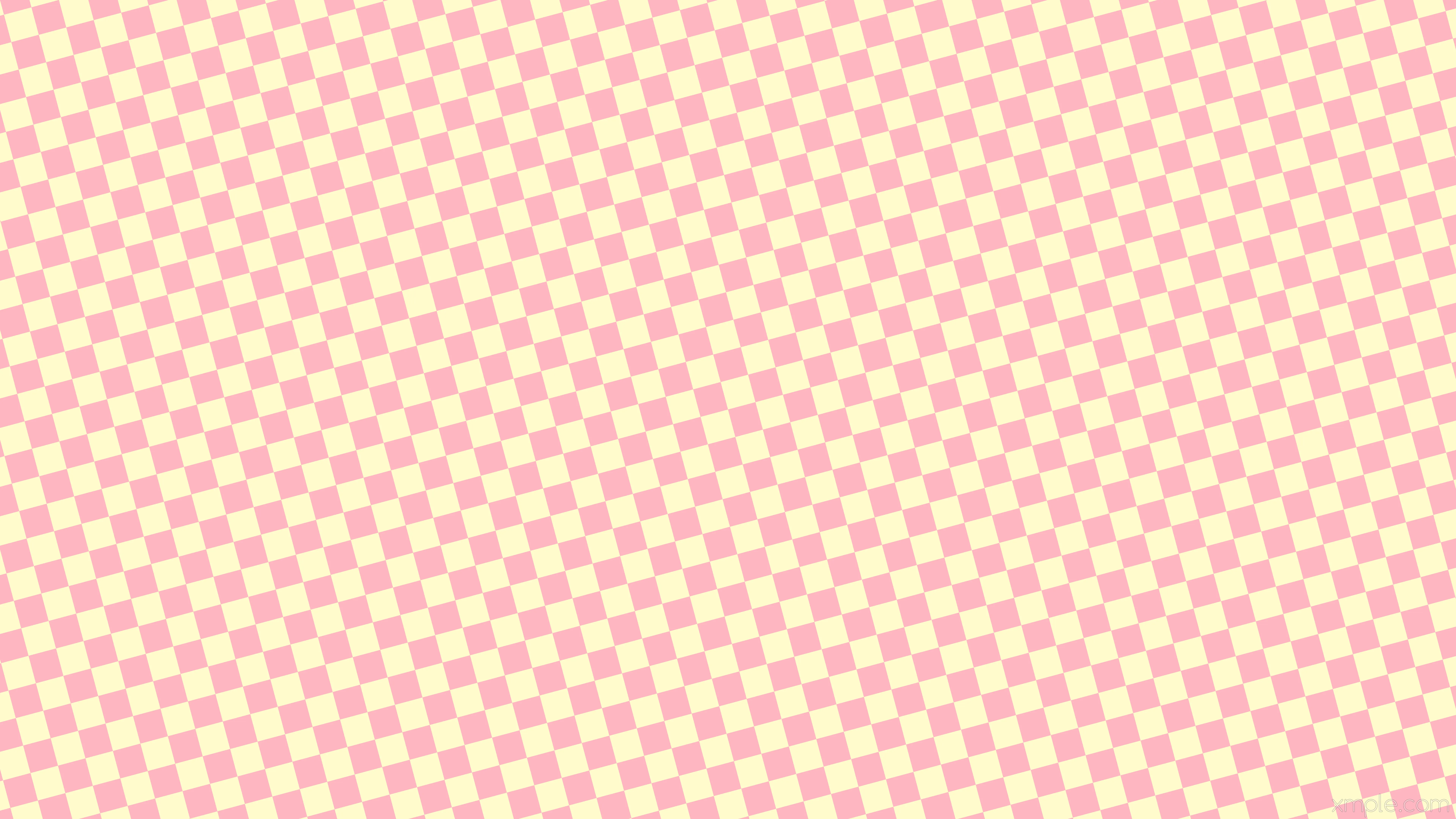 Yellow pink checkered squares #ffb6c1 7680x4320 wallpaper 4K HD