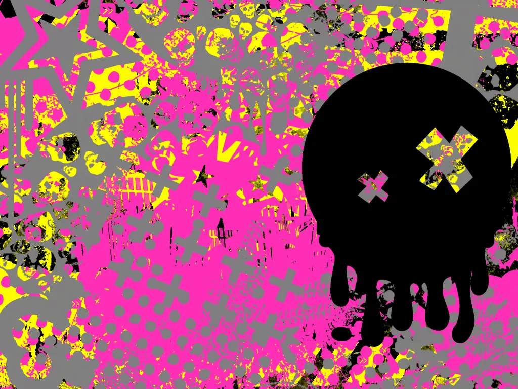 Pink and yellow wallpaper