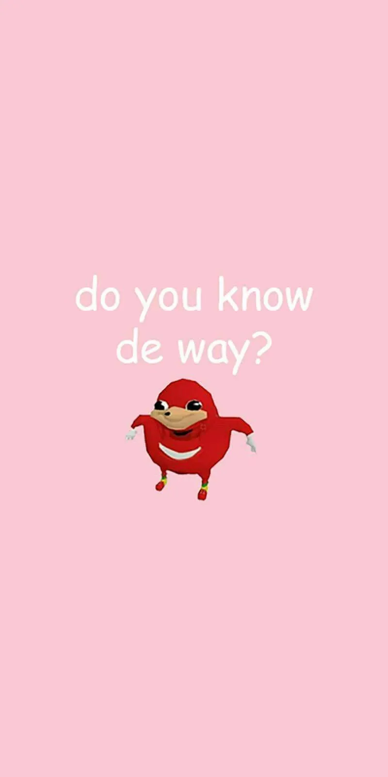 Download Meme Phone Knuckles Know De Way Wallpaper