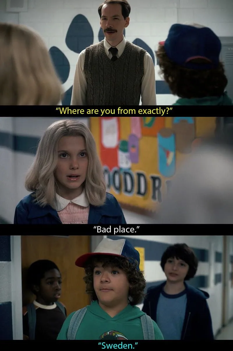 Badplacesweeden, meme, stranger things, sweden, HD phone wallpaper