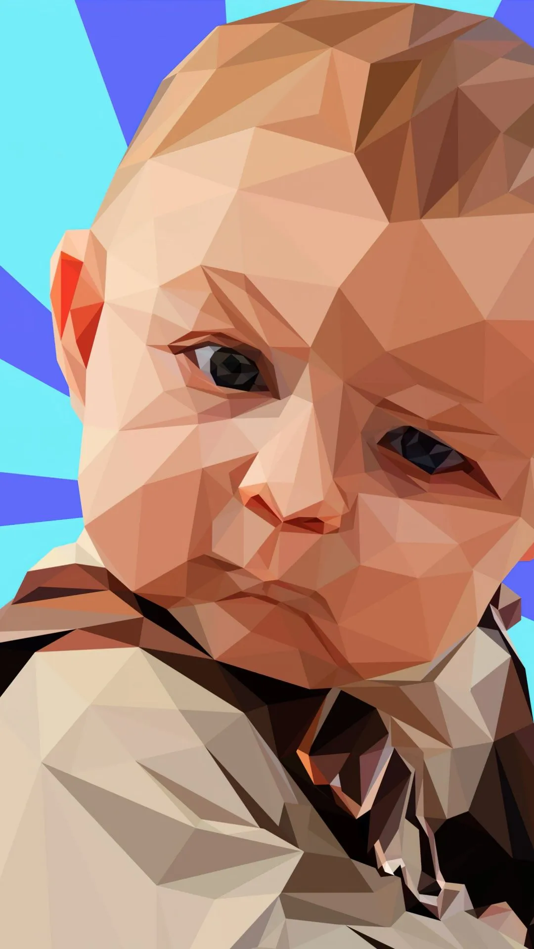 Cute kid Wallpaper 4K, Meme, 5K, Funny, Low poly