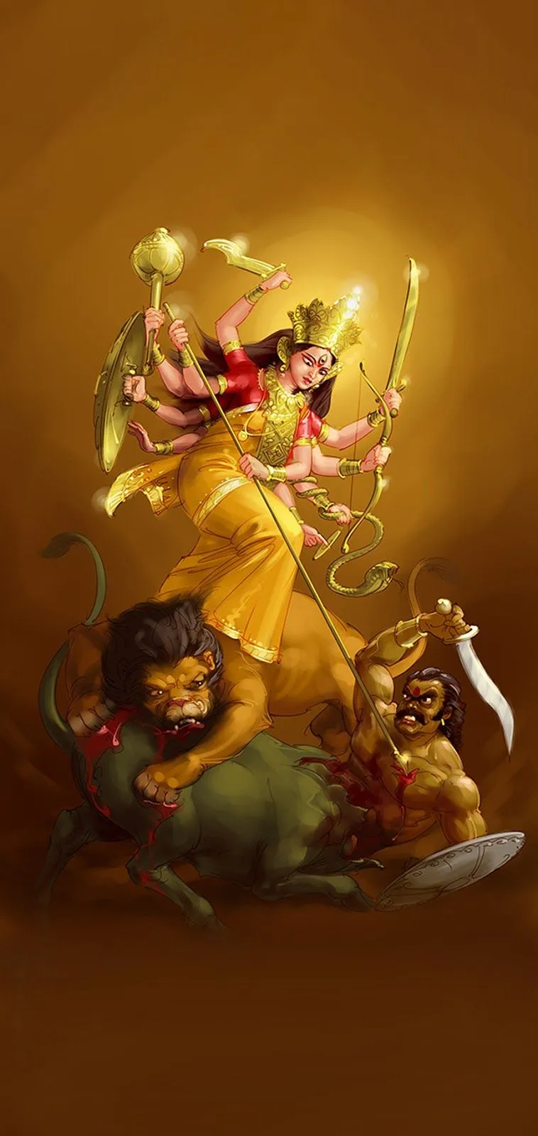 Navratri durga, mobile wallpaper, durga maa, god, devotional, lord, Indian god Mobile Walls