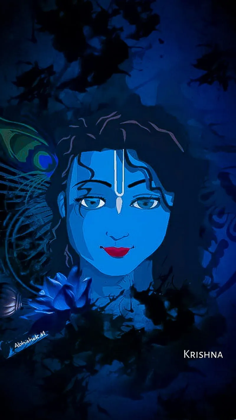 Magical Krishna, lord krishna, hindu god, bhakti, devotional, god, HD phone wallpaper