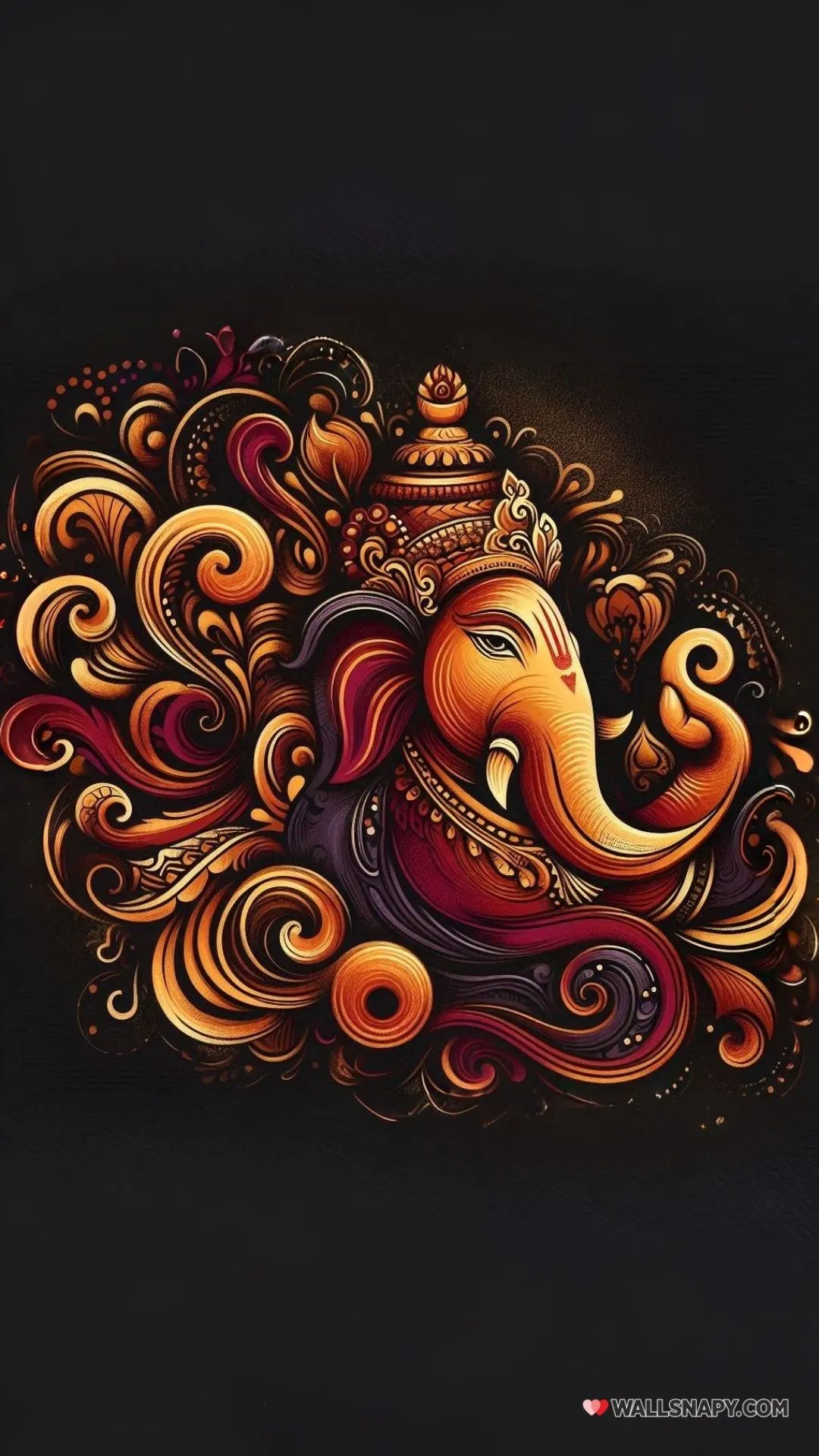Lord ganesha face ai wallpaper mobile 4k