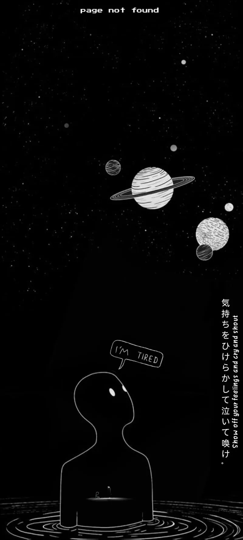 I'm Tired, dark, alone, quote, sad, HD phone wallpaper
