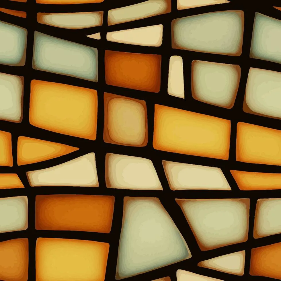illustration vector of mosaic stained glass window geometric tile seamless pattern wallpaper perfect for print, gift wrap, manufacturing, textile, fabric, wallpaper