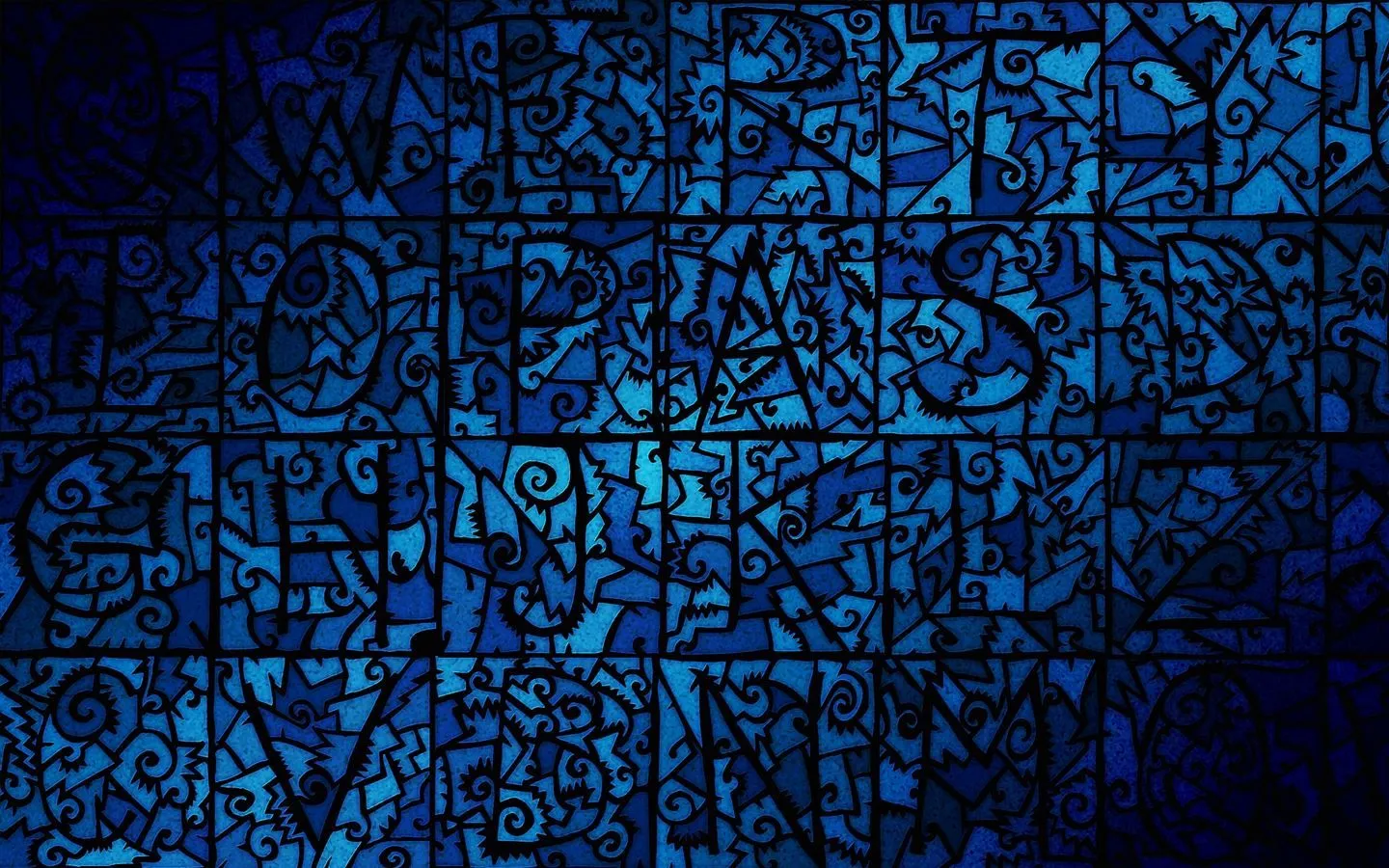 Blue Stained Glass MacBook Air Wallpaper Download