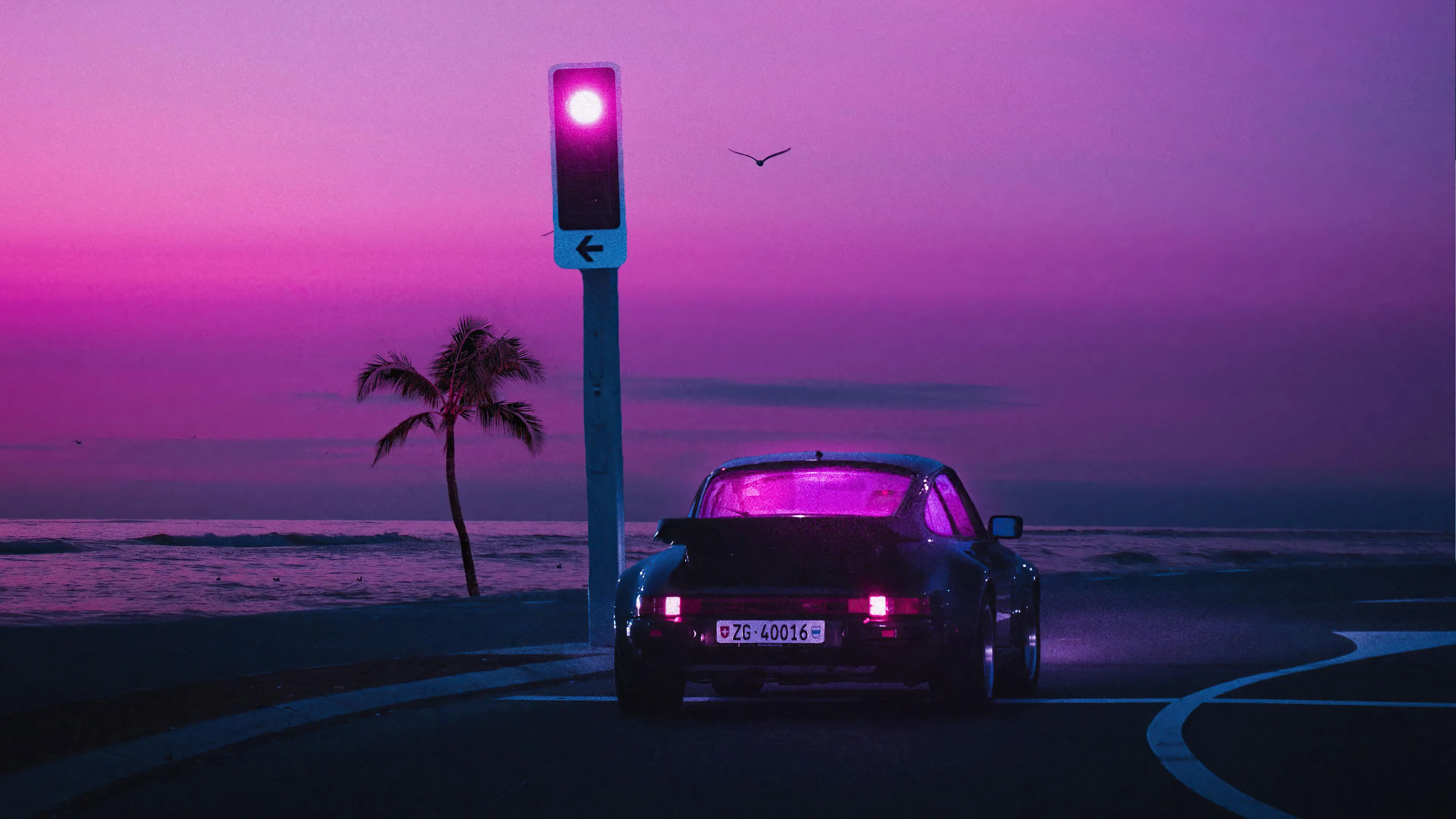 Porsche Miami Nights Synthwave 4k Samsung Galaxy Note 9, 8, S9, S8, SQHD , HD 4k Wallpaper, Image, Background, Photos and Picture