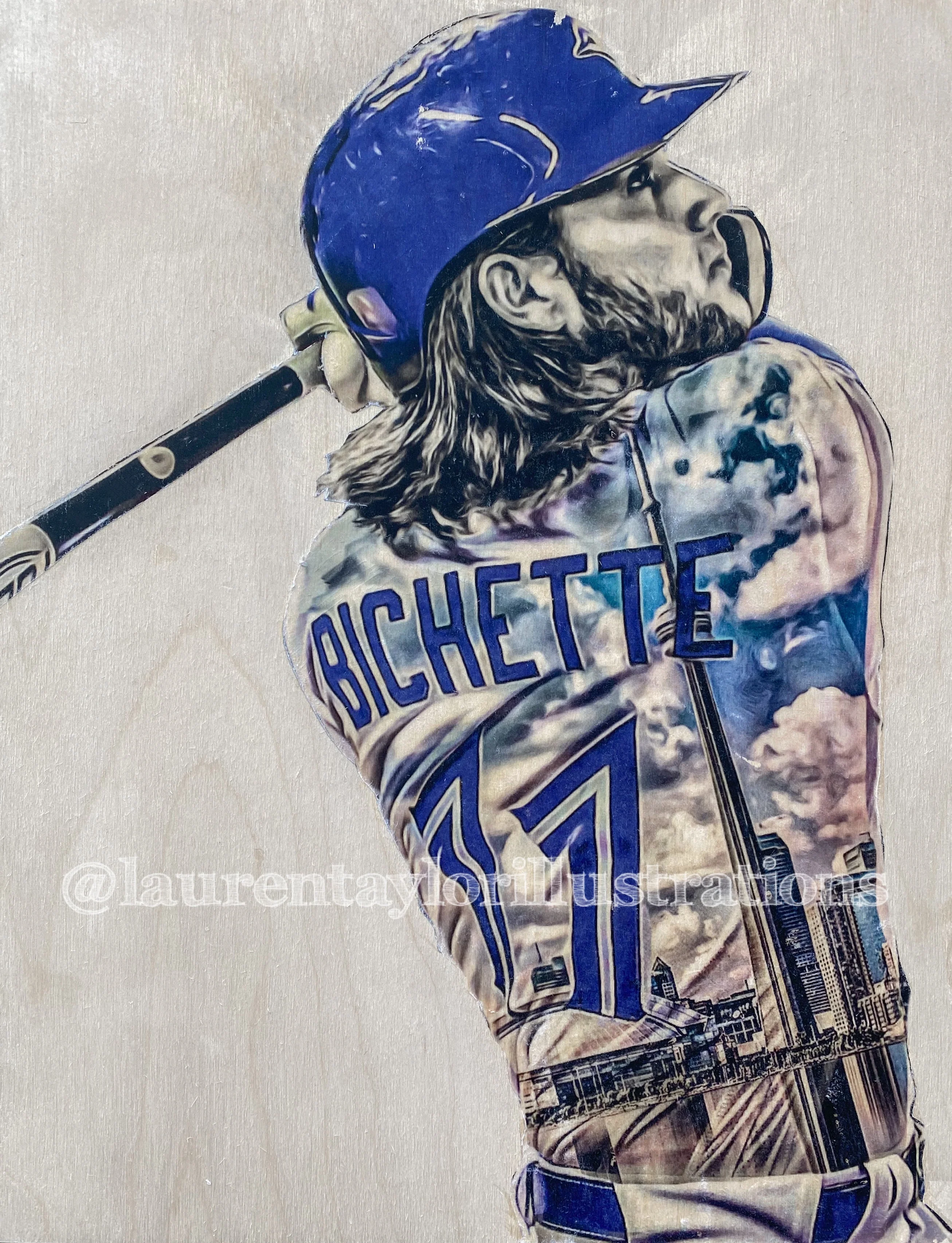 Bo” (Bo Bichette) Toronto Blue Jays 1 Original On Wood