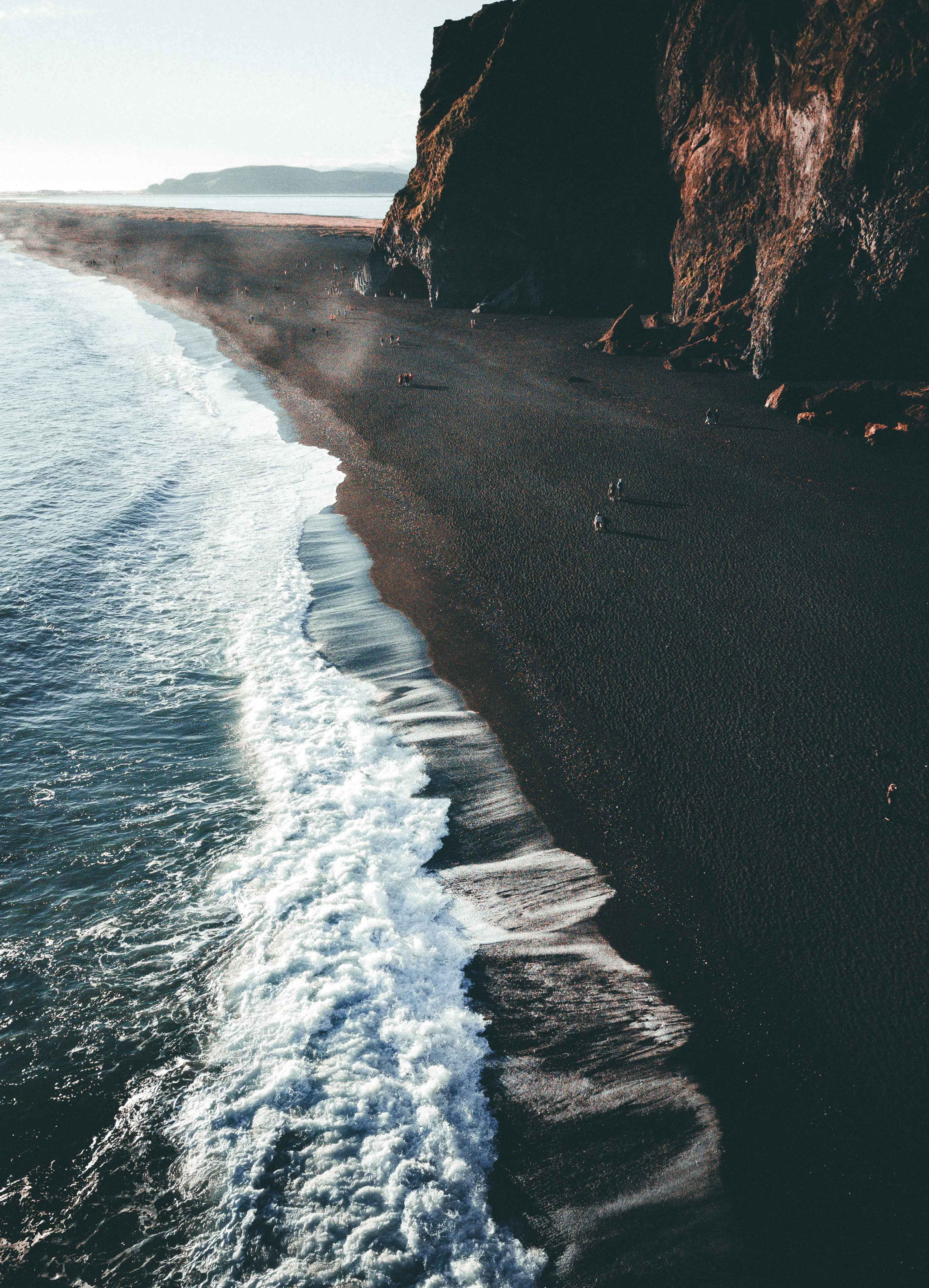 Black Sand Beach Picture. Download Free Image