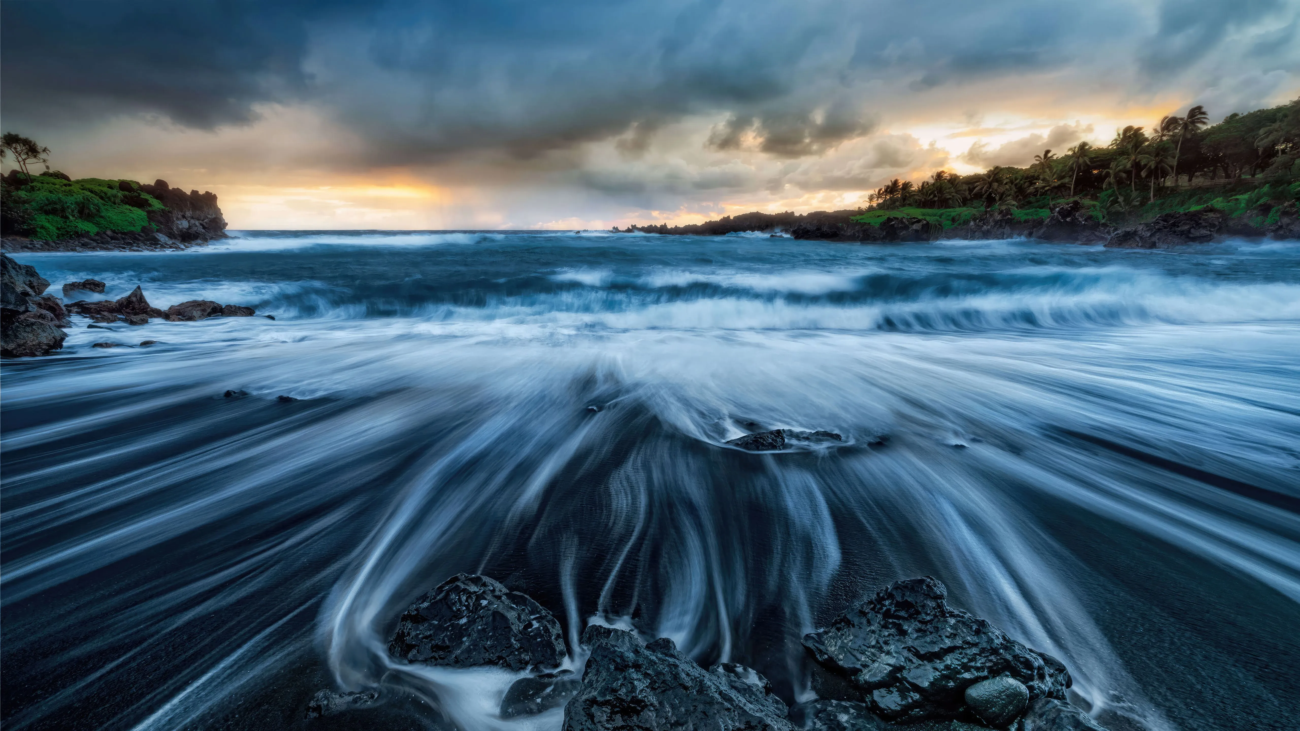 Black Sand Beach Wallpaper, HD Nature Wallpaper, 4k Wallpaper, Image, Background, Photos and Picture