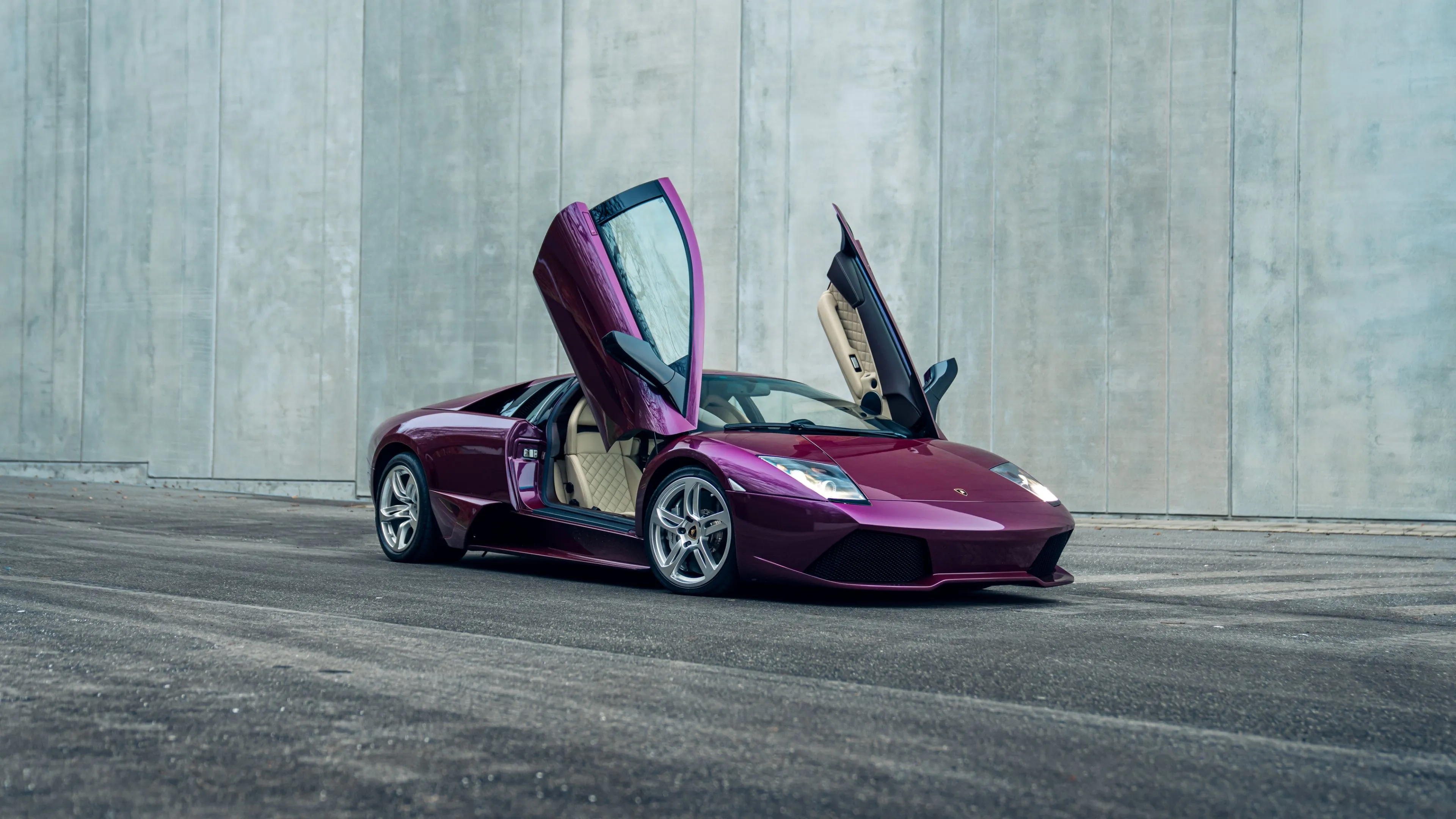 Lamborghini Murcielago LP 640 Wallpaper 4K, Sports car, Purple