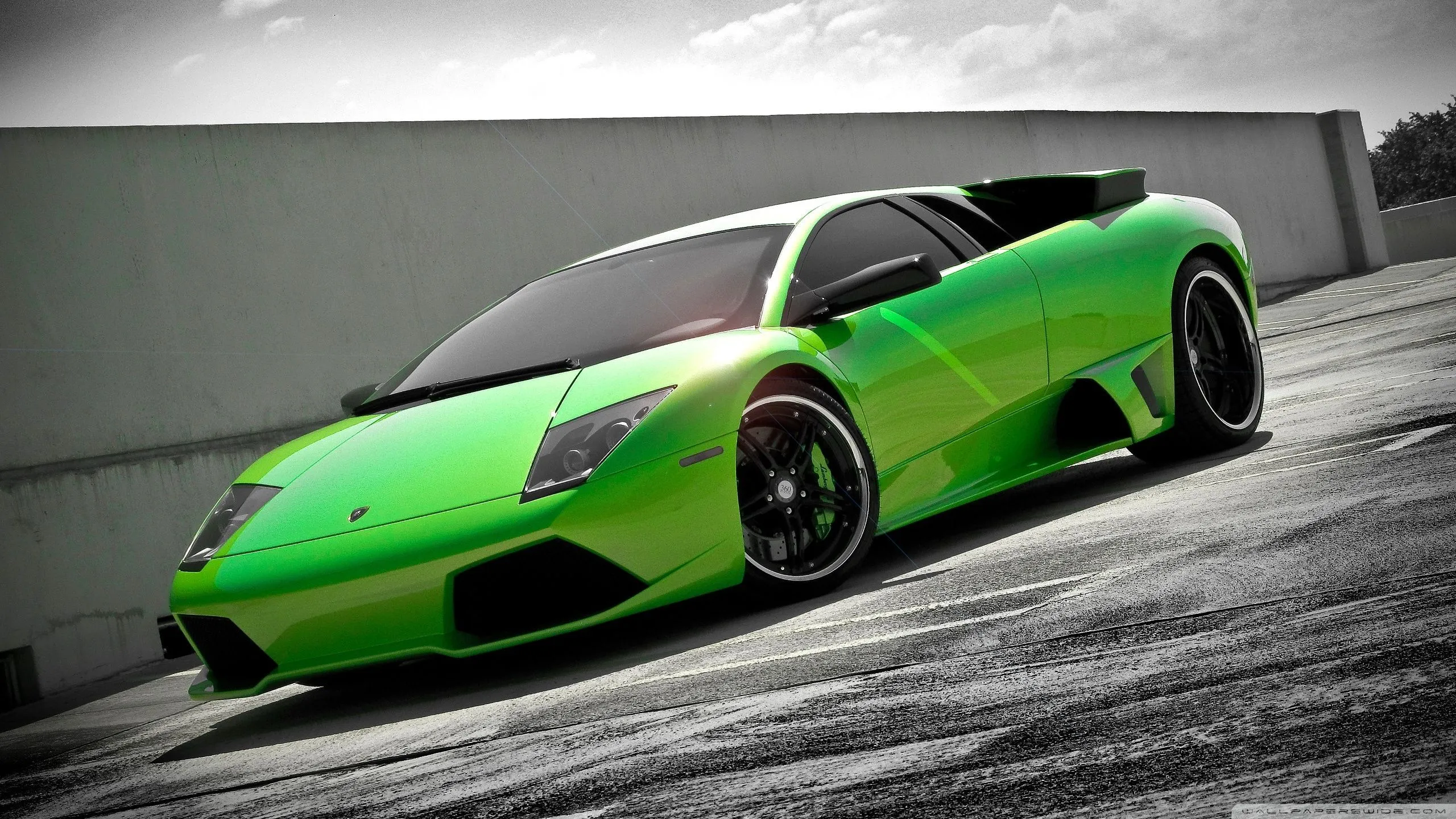 Lamborghini Murcielago Green 4K UHD Wallpaper for UltraHD Desktop and TV, Dual Monitor, Smartphone and Tablet Devices
