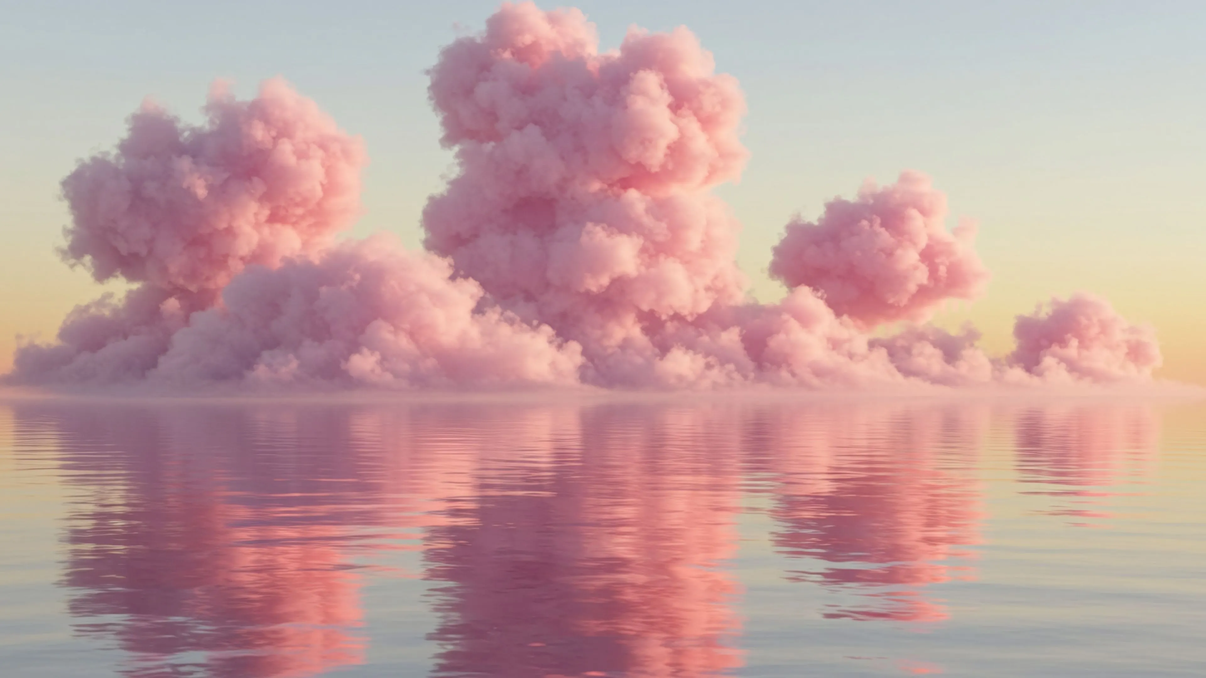 Pink Clouds 4K Wallpaper. Dreamy Landscape Art 4K Wallpaper. Best 4K Wallpaper for Computers