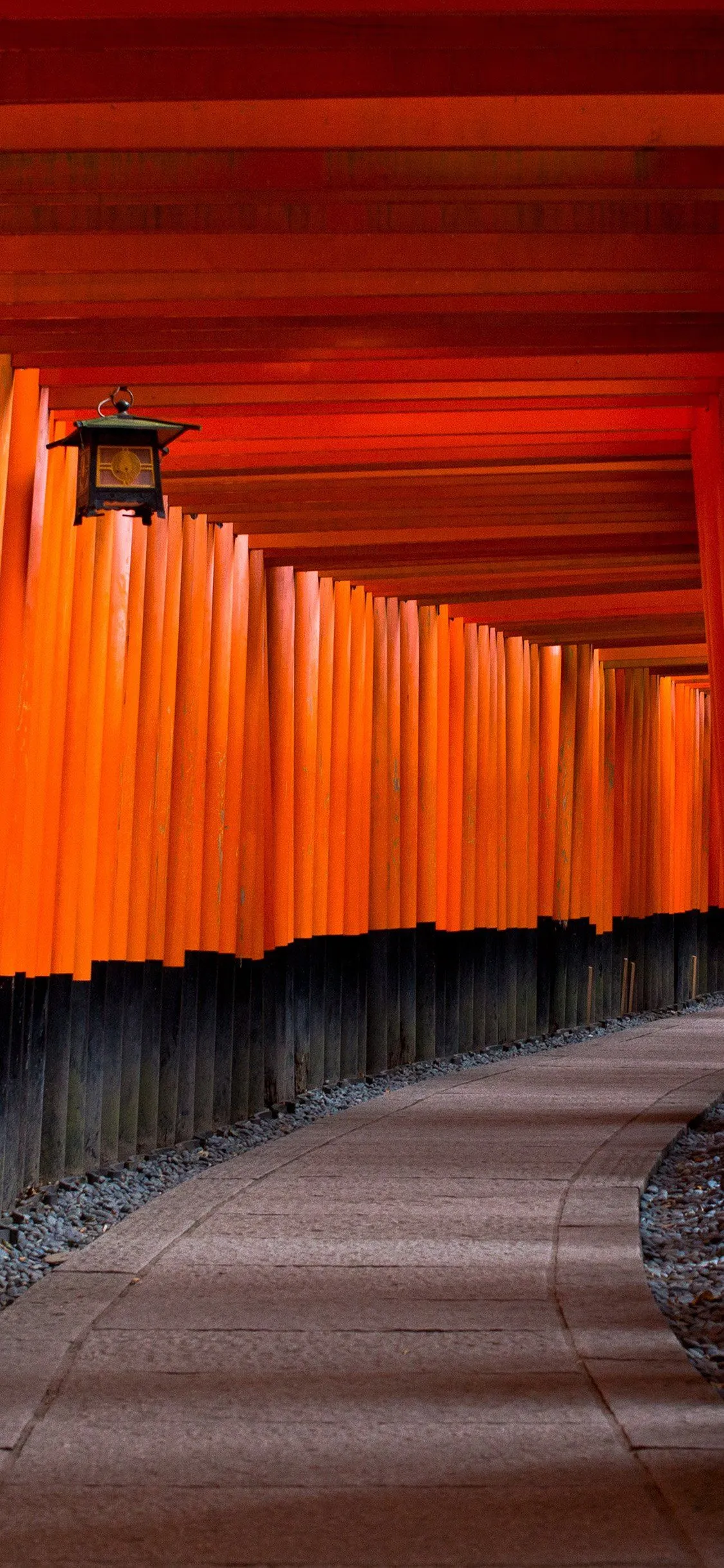 iPhone X wallpaper. japan architecture red nature