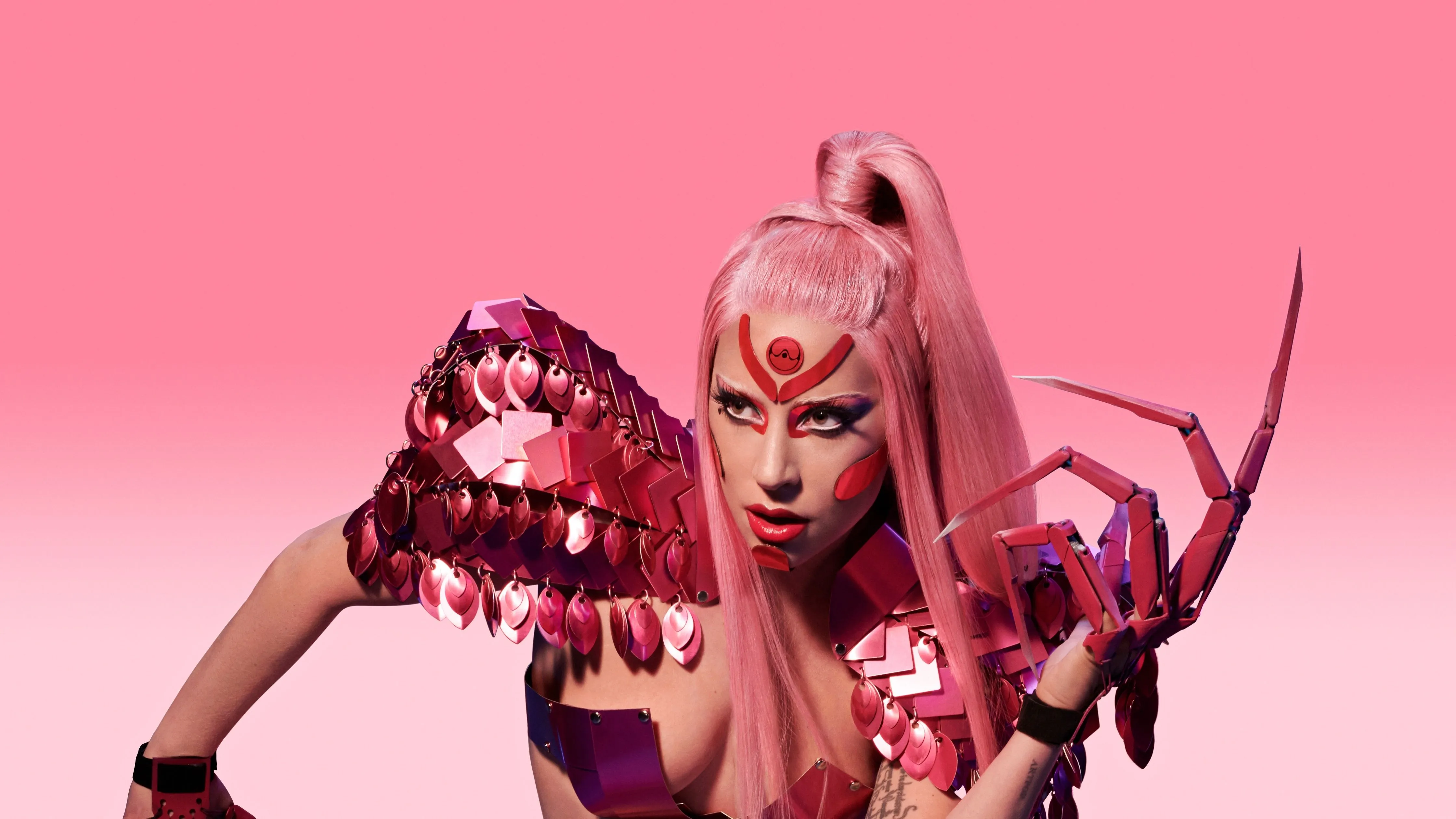 Lady Gaga Wallpaper 4K, Pink aesthetic, 10K