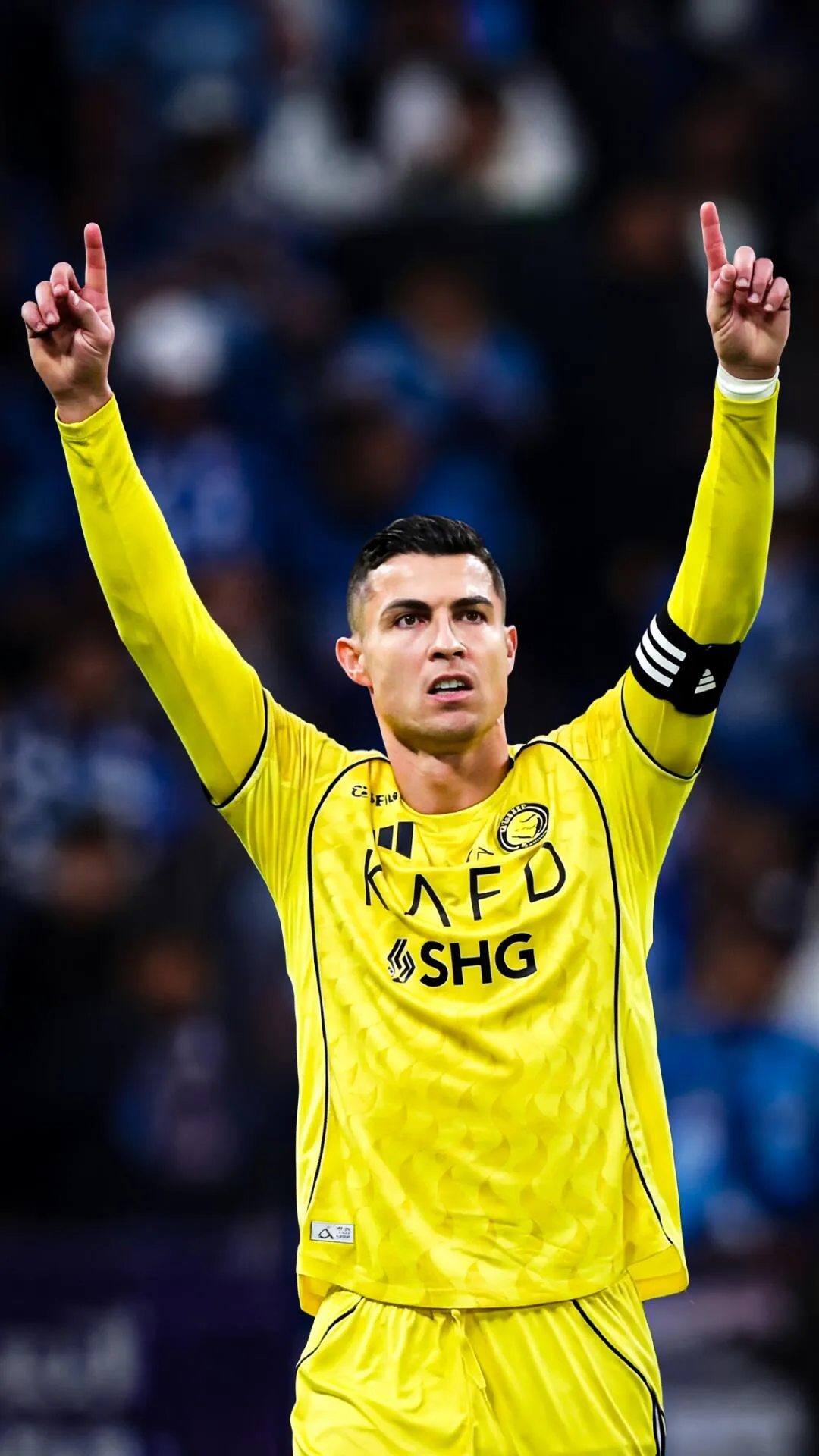Cristiano Ronaldo CR7 Al Nassr Yellow Kit Celebration