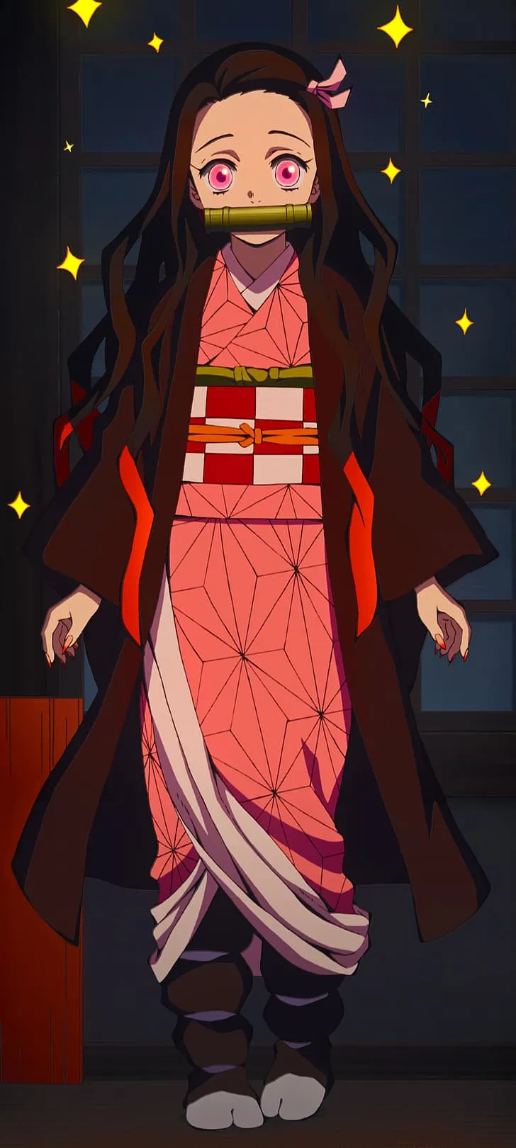 HD wallpaper: Kamado Nezuko, Kimetsu no Yaiba, portrait, anime girls, colorful