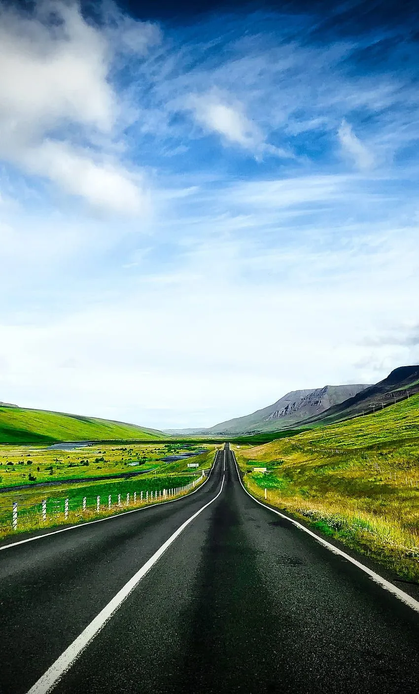 Highway, road, landscape, sunny day, , iPhone 6 Plus, Highway iPhone HD phone wallpaper