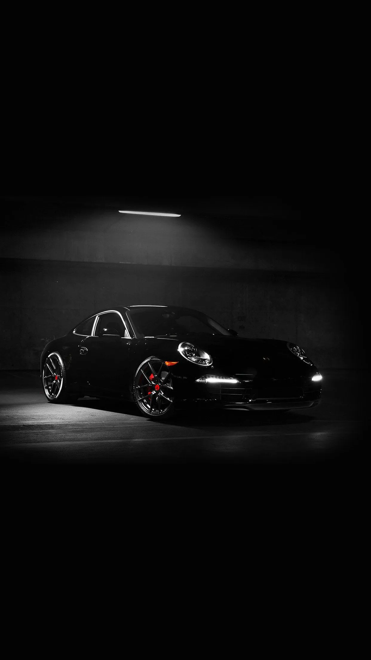 iPhone X wallpaper. porsche illustration art super car black dark