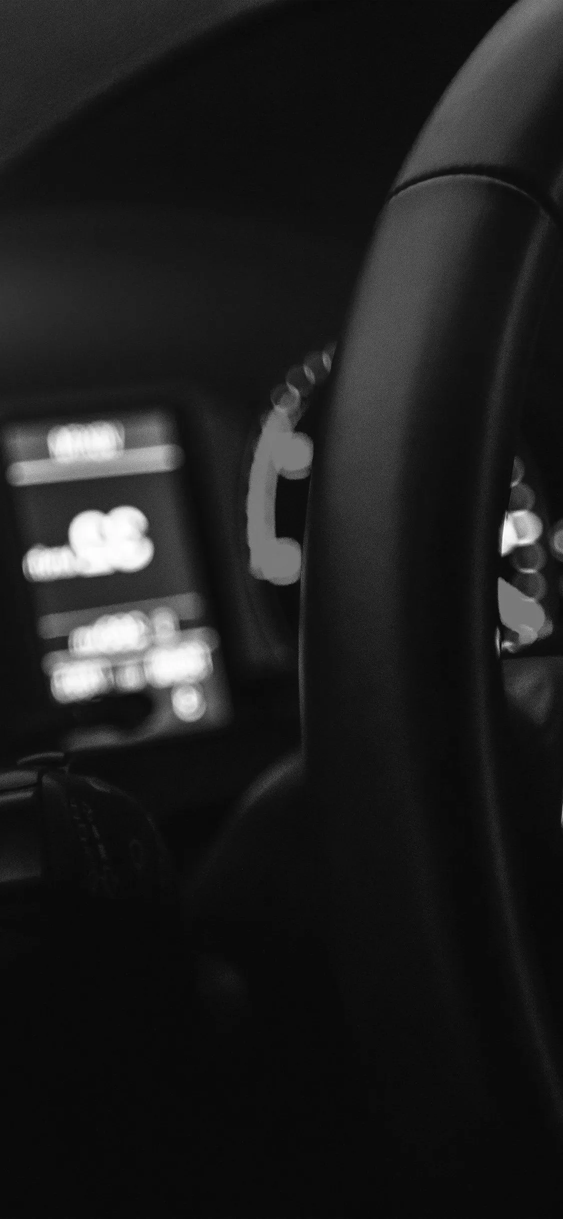 iPhone X wallpaper. car audi drive interior motor man dark bw night