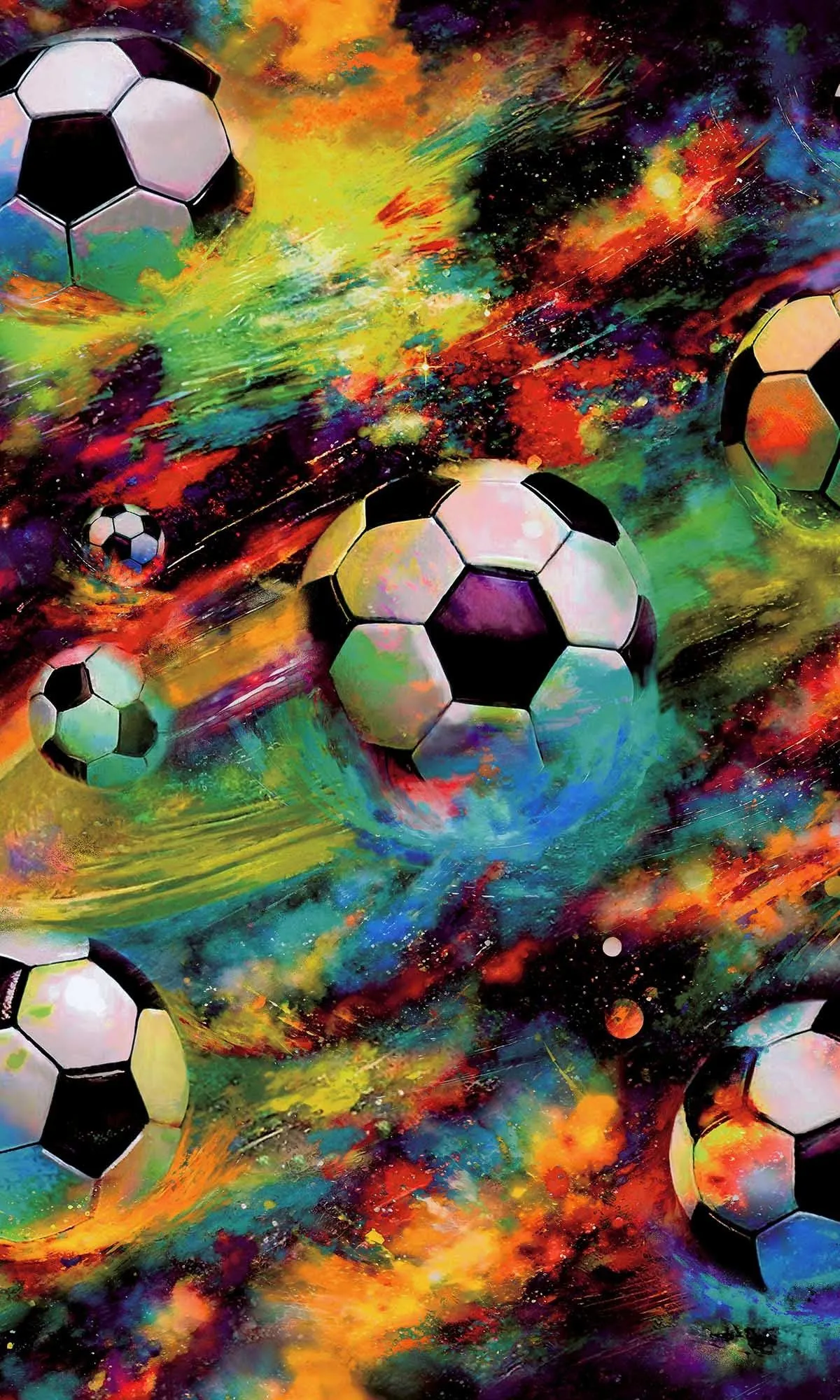 Multi Football Galaxy Wallpaper R9998