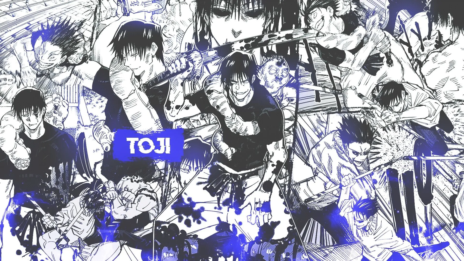 Toji Fushiguro Collage From Jujutsu Kaisen HD Wallpaper