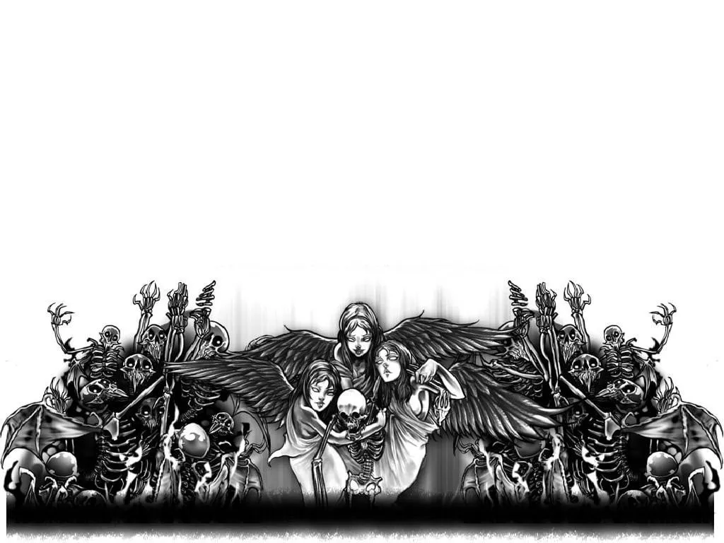 Illustration of angel and demon, Avenged Sevenfold HD wallpaper