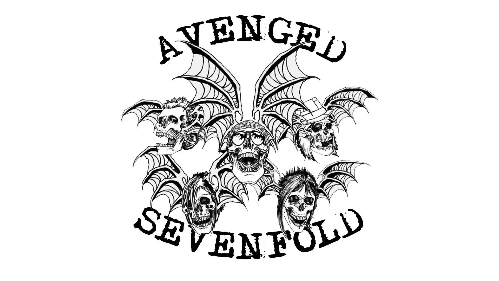 Avenged Sevenfold Skull Logo Art HD Wallpaper