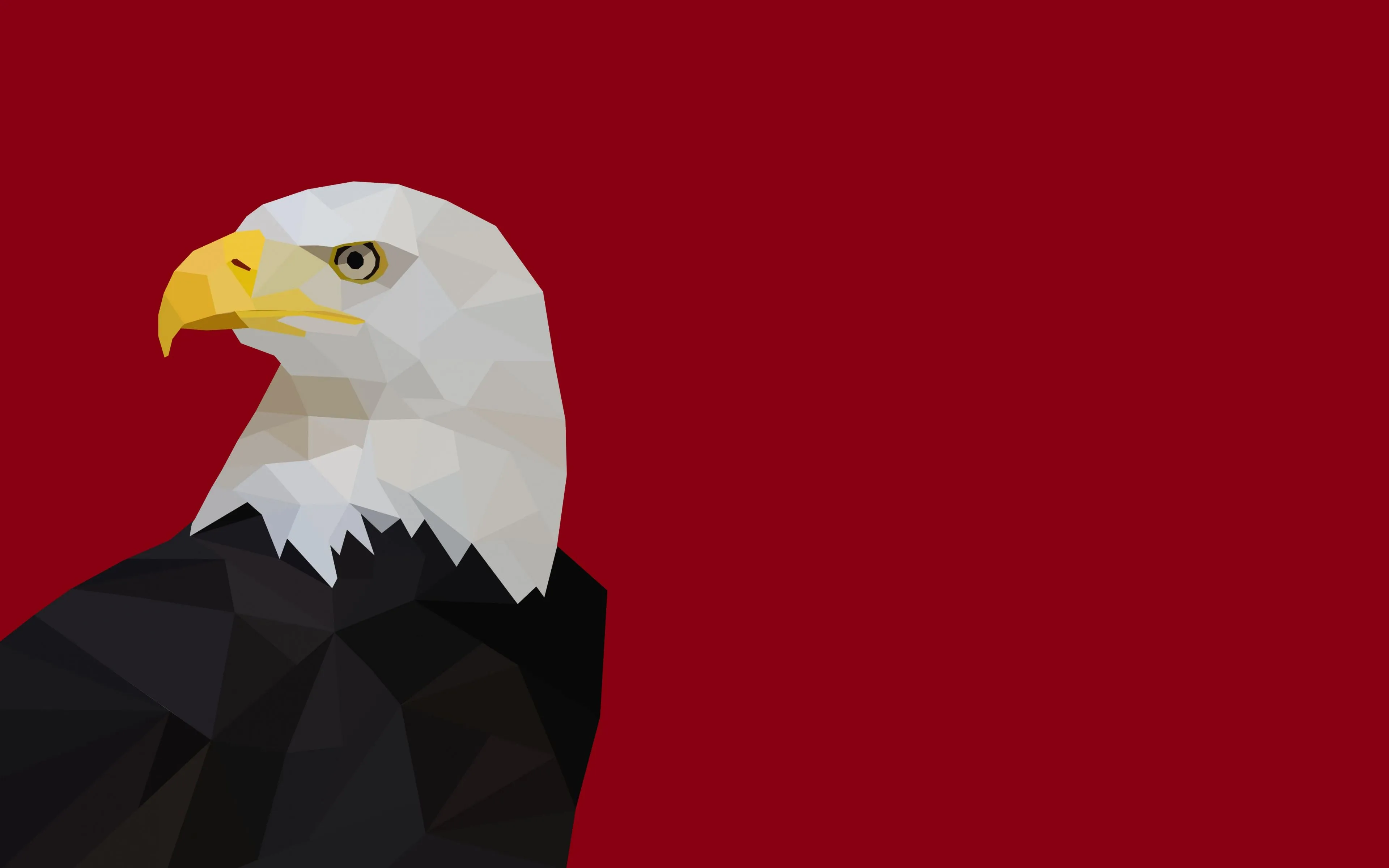 Desktop wallpaper: Low Poly, Bald Eagle, Animal, Artistic, Bird Of Prey, Eagle 4K free download for PC. 892257