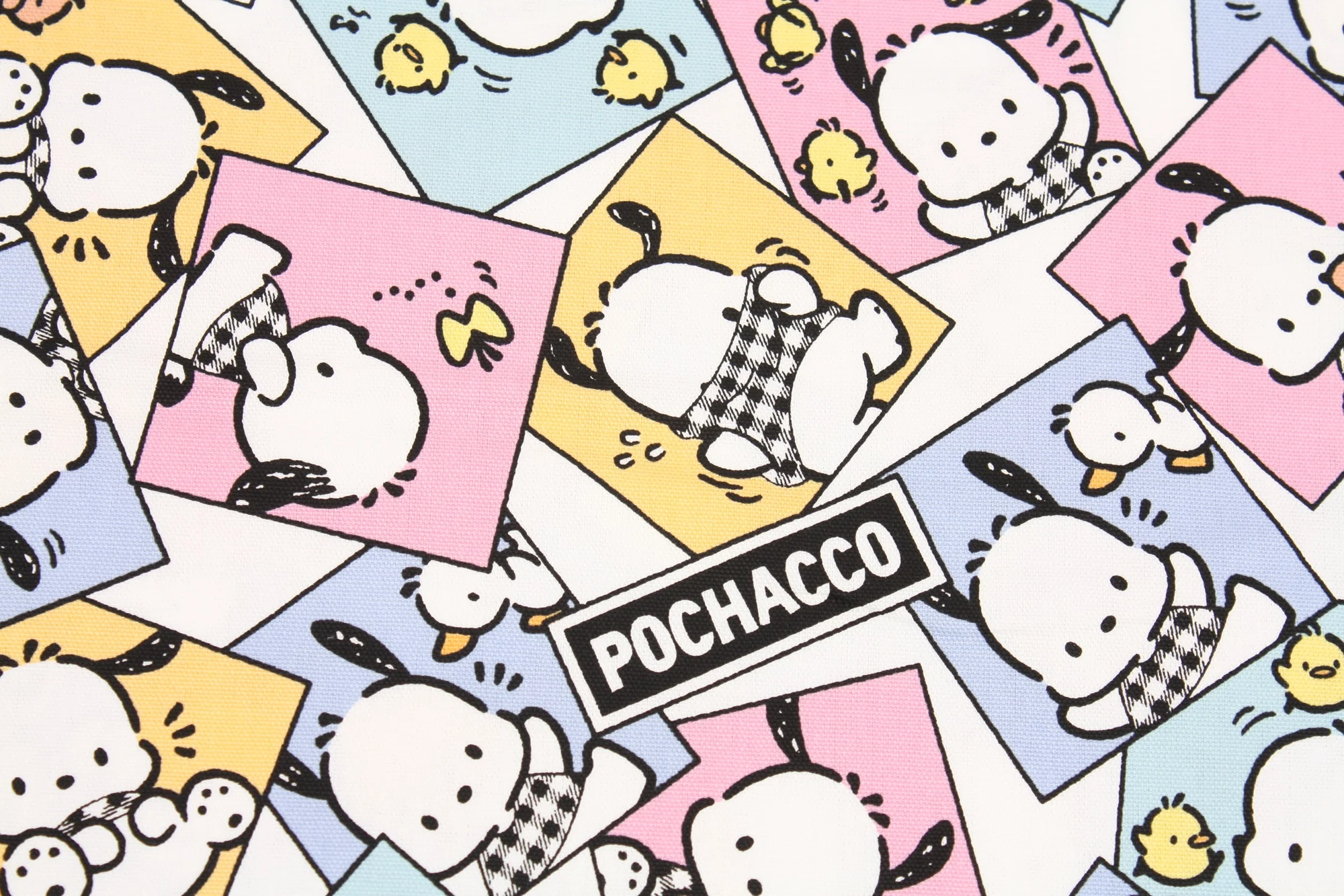 Sanrio Pochacco Comic Oxford Licensed Fabric printed in Japan