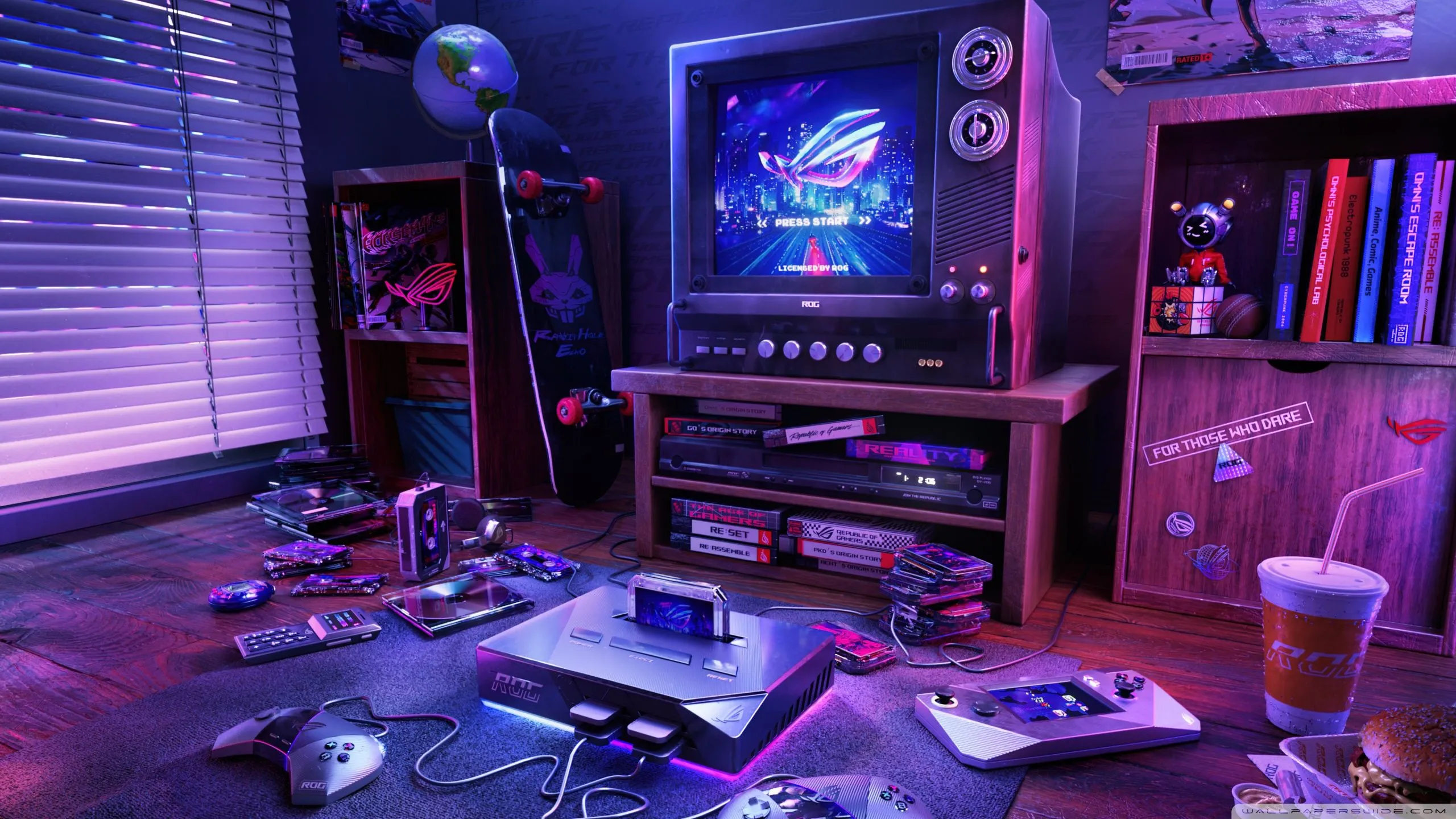 Retro Gaming Room 4K UHD Wallpaper for UltraHD Desktop and TV