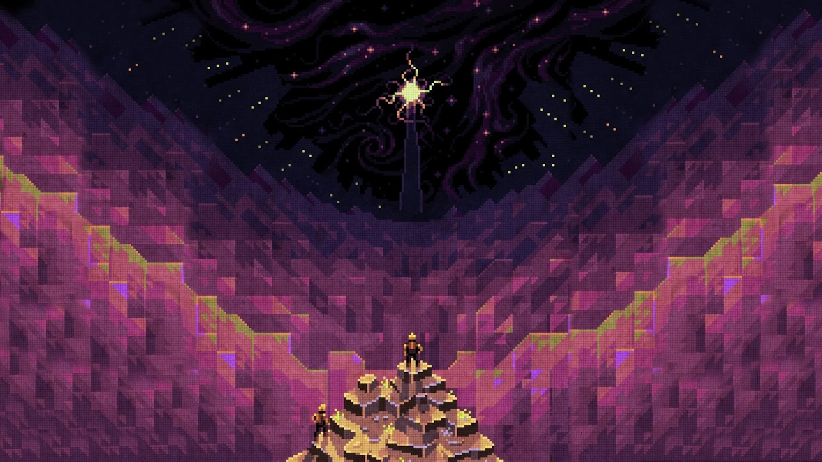 Pixel Art, Retro Games, Purple Background, Pixelated, Video Games Full HD Desktop Wallpaper