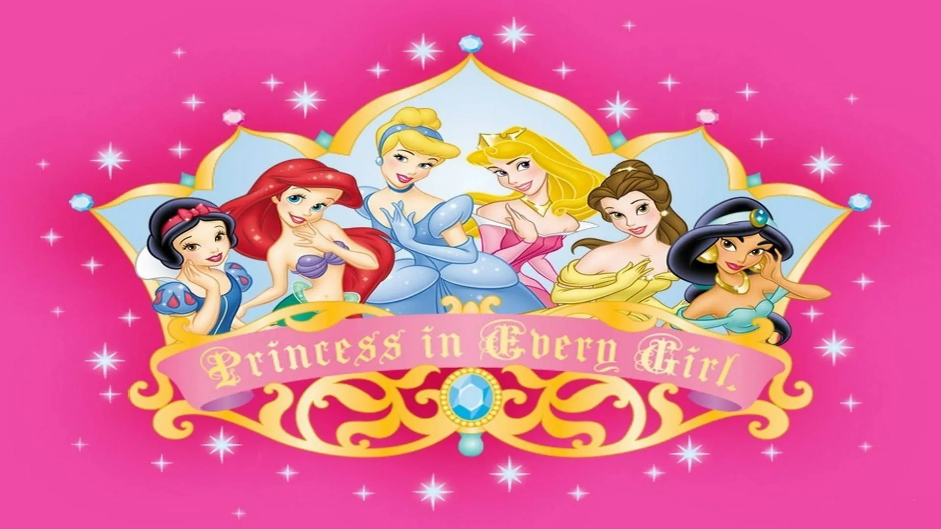 Download Disney Desktop Princesses In Pink Wallpaper