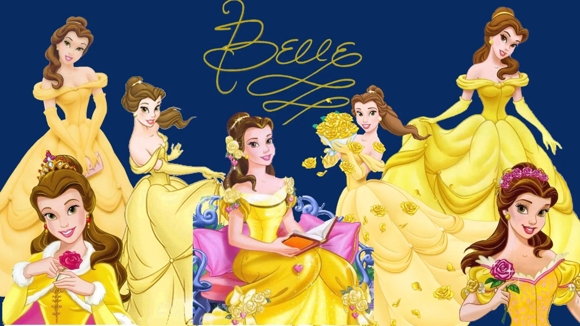 Download Disney Desktop Beauty Belle Wallpaper