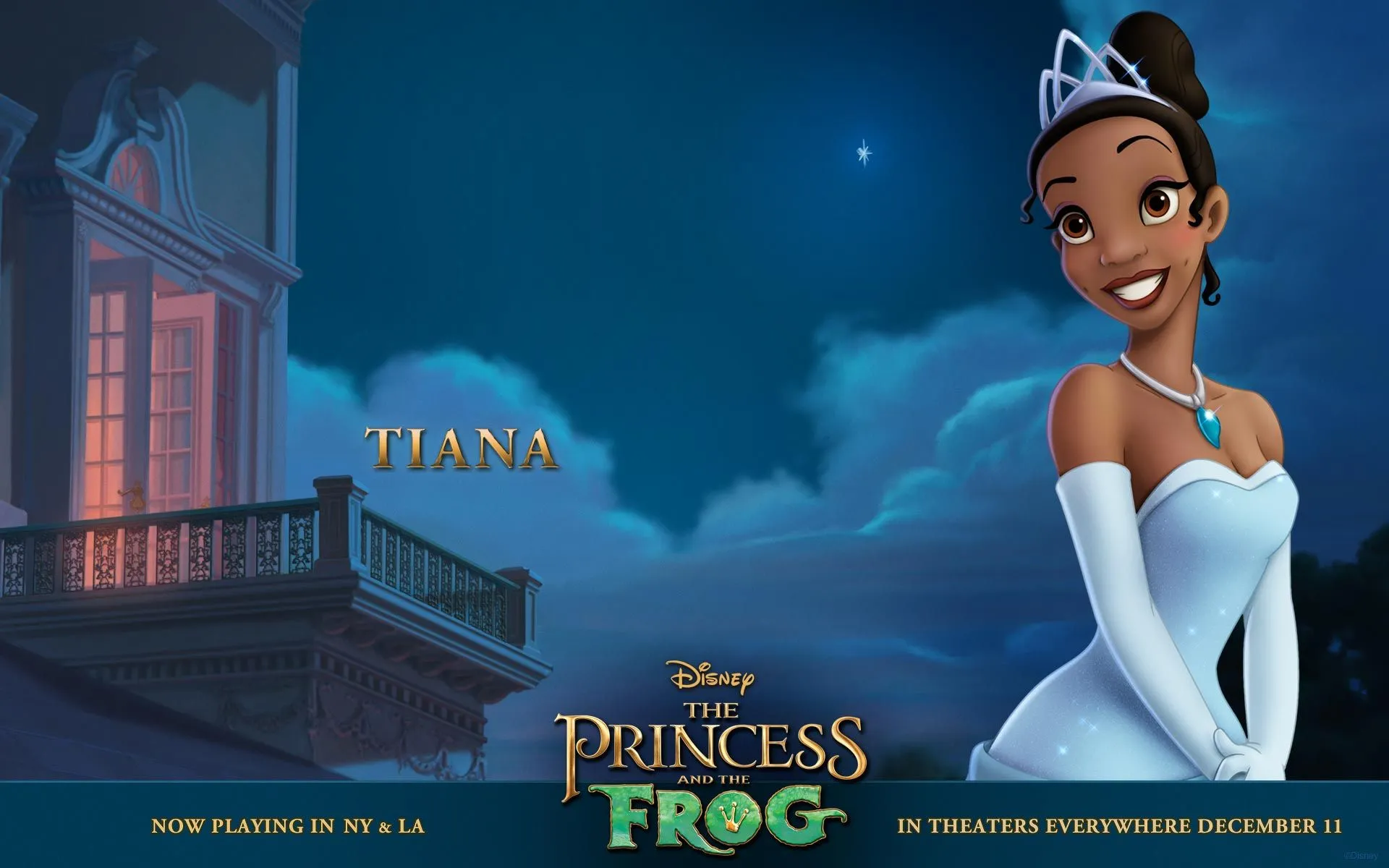 Tiana the Princess from Disney's Princess and the Frog Desktop Wallpaper