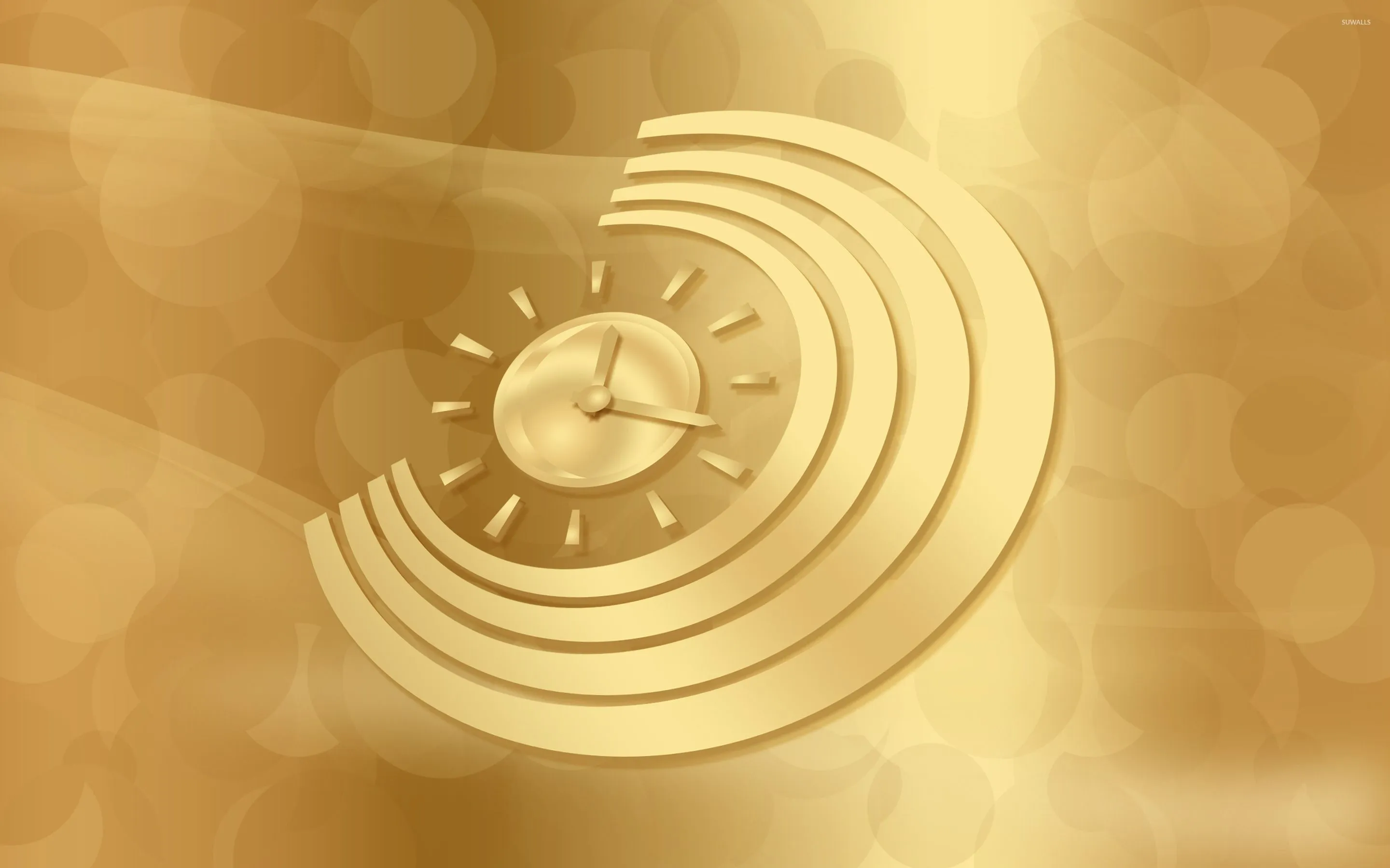 Golden clock wallpaper Art wallpaper