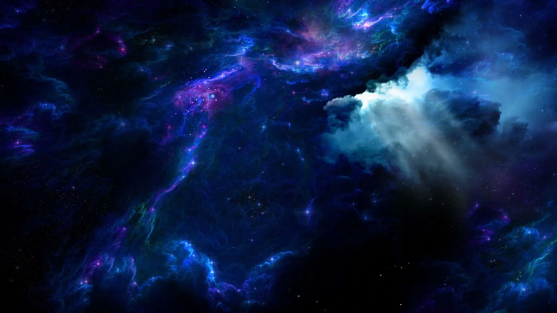 Download A Close Up View Of A Spectacular Cool Blue Galaxy Wallpaper