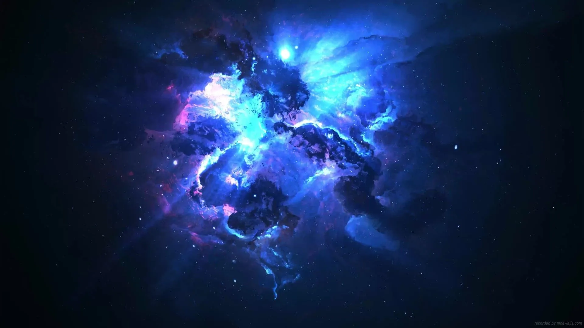 Blue Dark Galaxy Live Wallpaper