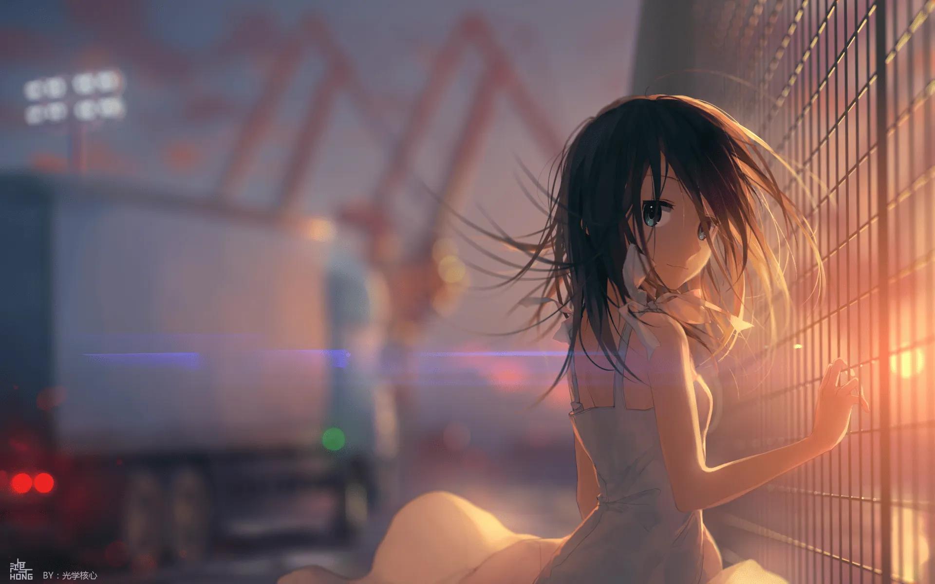 Serene Twilight Girl HD Wallpaper by 光学核心x1600