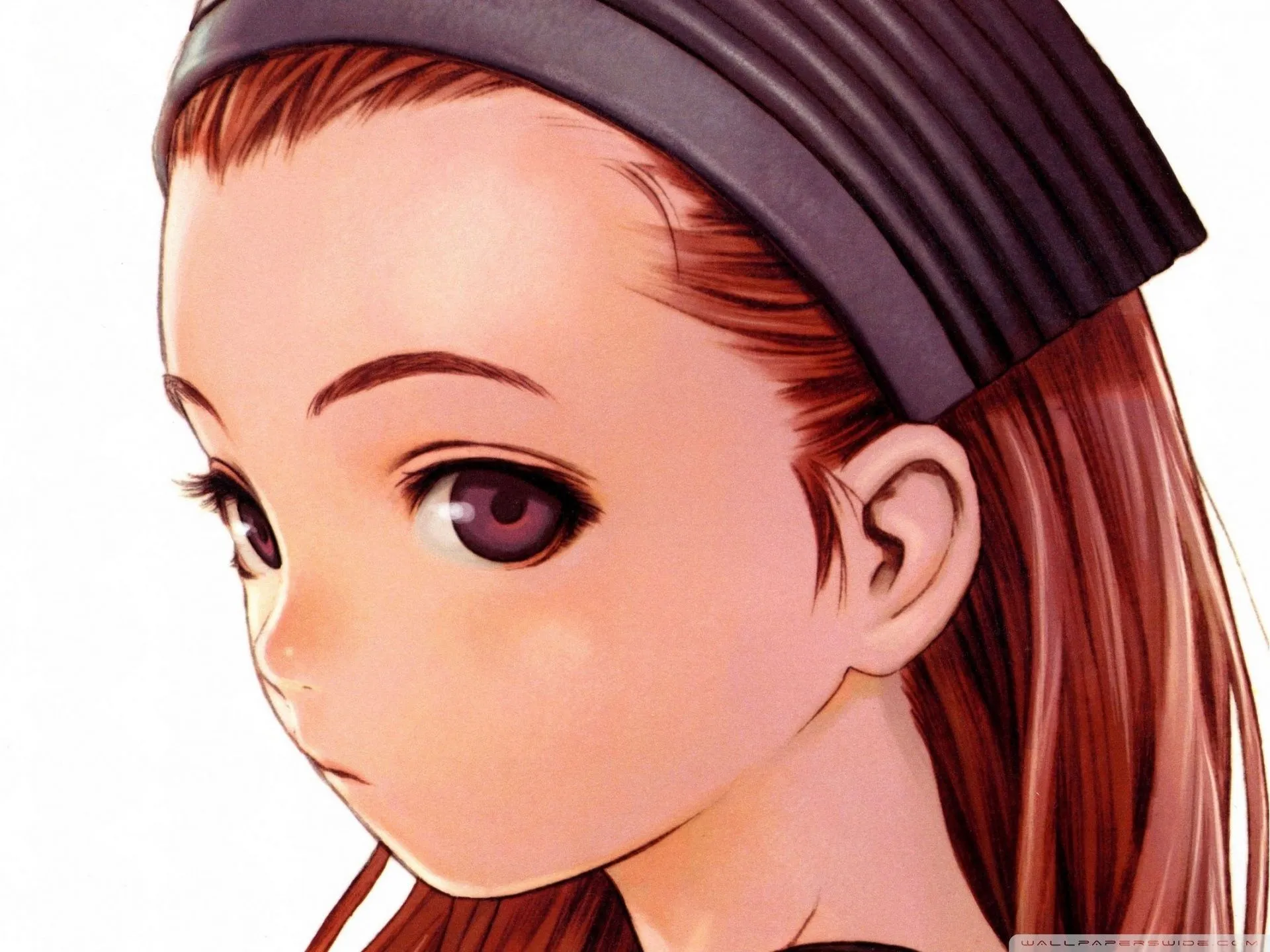 Anime Girl With Brown Hair And Brown Eyes 4K UHD Wallpaper for UltraHD Desktop and TV