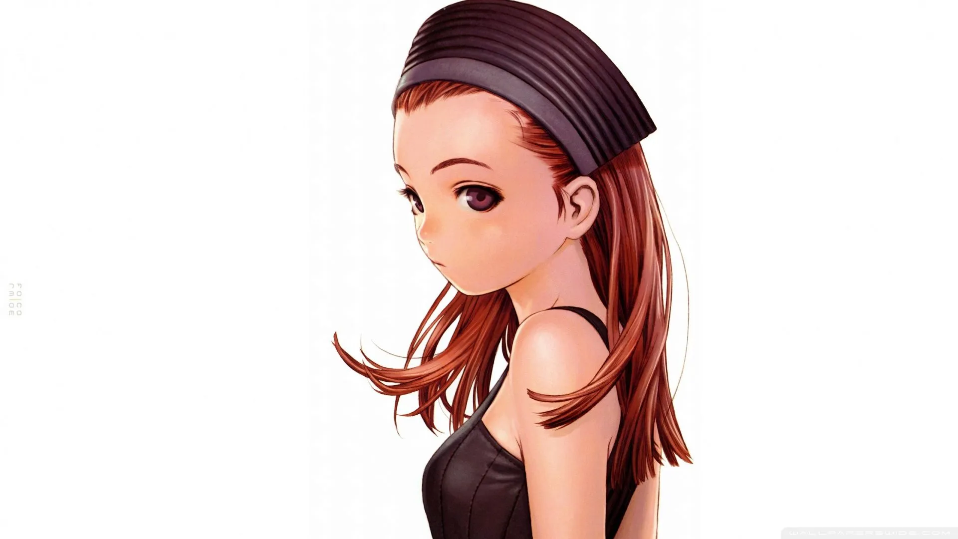 Anime Girl With Long Brown Hair And Brown Eyes 4K UHD Wallpaper for UltraHD Desktop and TV, Widescreen and UltraWide Display, Smartphone and Tablet Devices