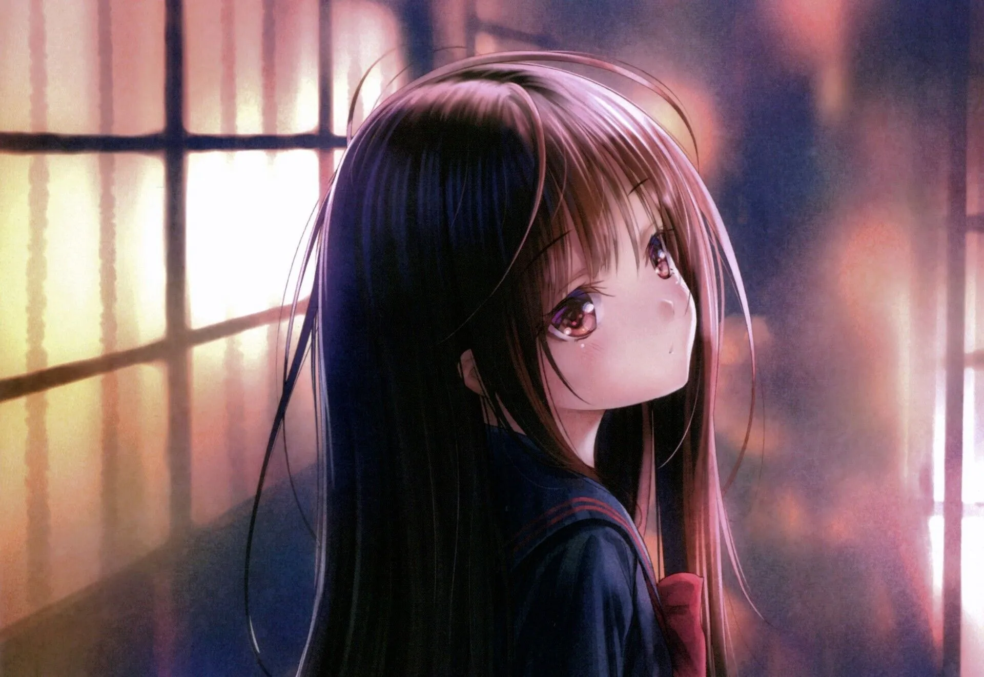Desktop wallpaper: Anime, Girl, Brown Hair 4K free download for PC. 1072764
