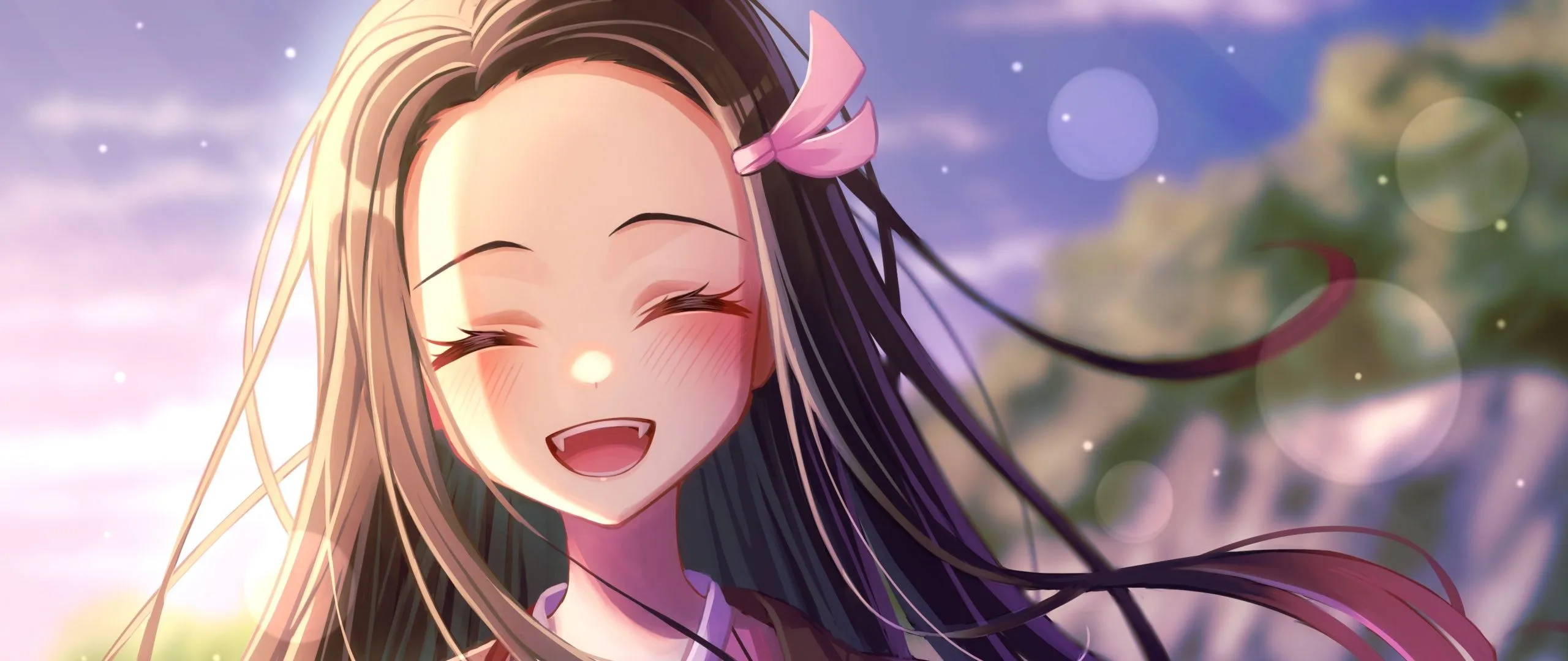 Nezuko Kamado Wallpaper 4K, Anime girl