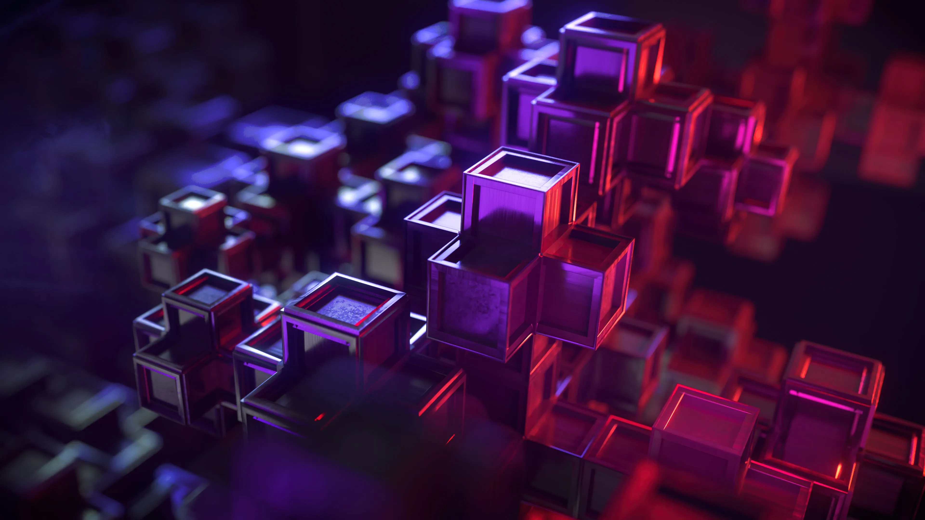 Acer Aspire Wallpaper 4K, Stock, 3D background, Cubes