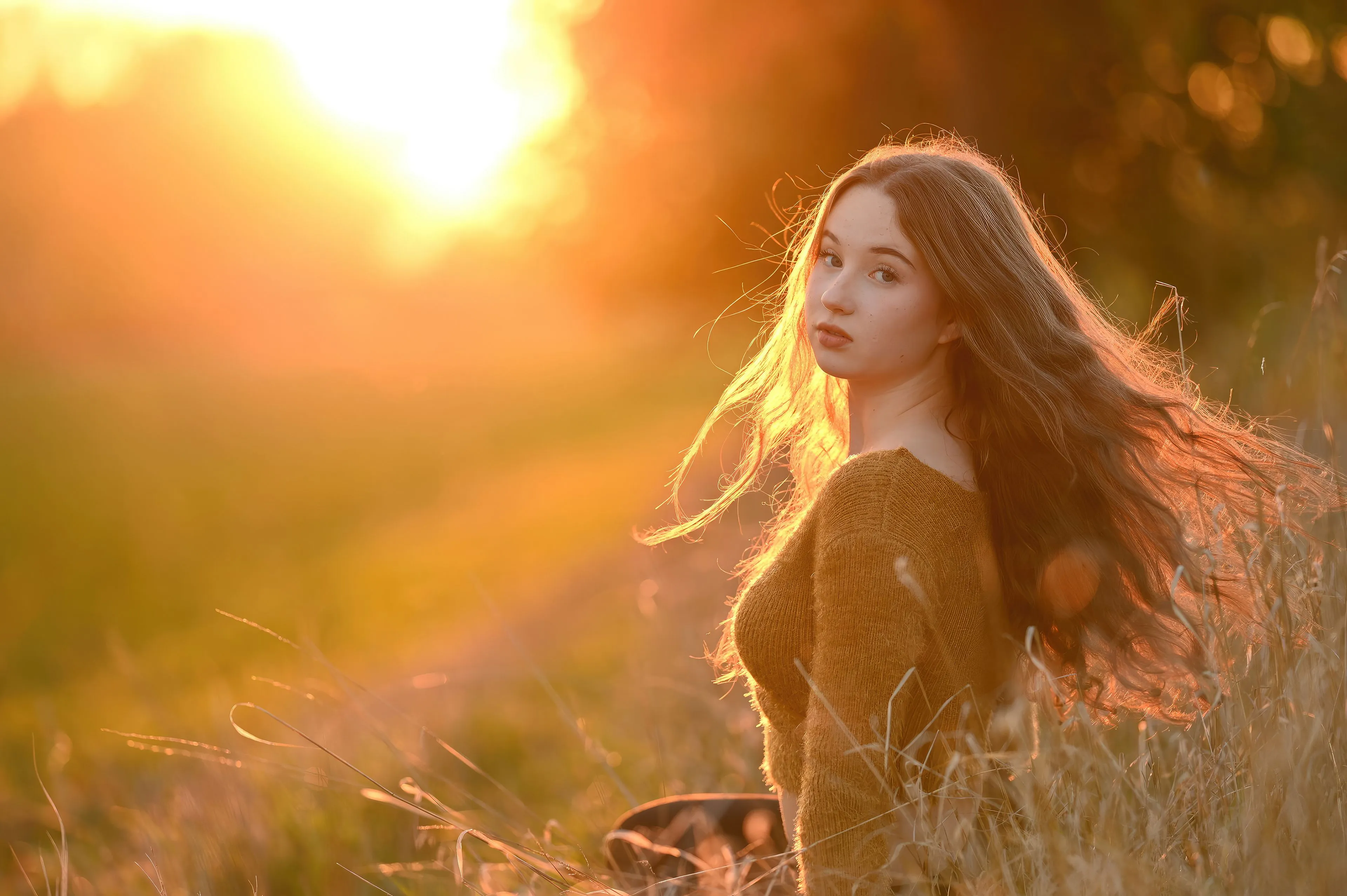 Cute Girl Autumn Lights 4k Wallpaper, HD Girls Wallpaper, 4k Wallpaper Image, Background, Photos and Picture