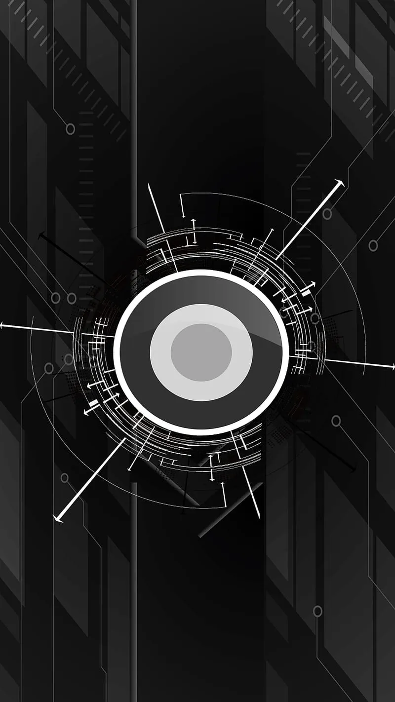 Dark Tech, 929, abstract, android, black, cicuit, oreo, theme, HD phone wallpaper