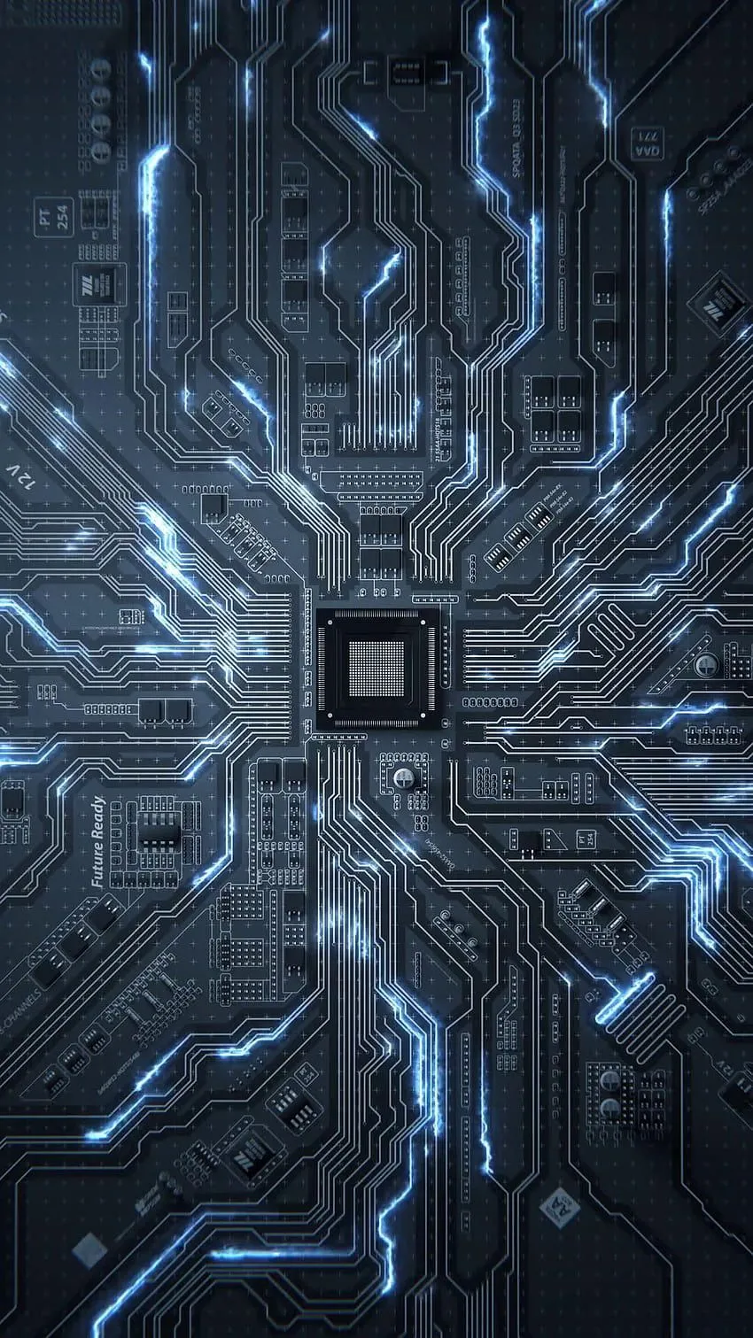 Silver Circuit Board Tech, Circuit Board Phone HD phone wallpaper