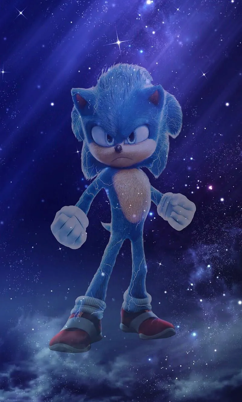 Galaxy Movie Sonic, blue, movie sonic, purple, sonic movie, sonic the hedgehog, HD phone wallpaper