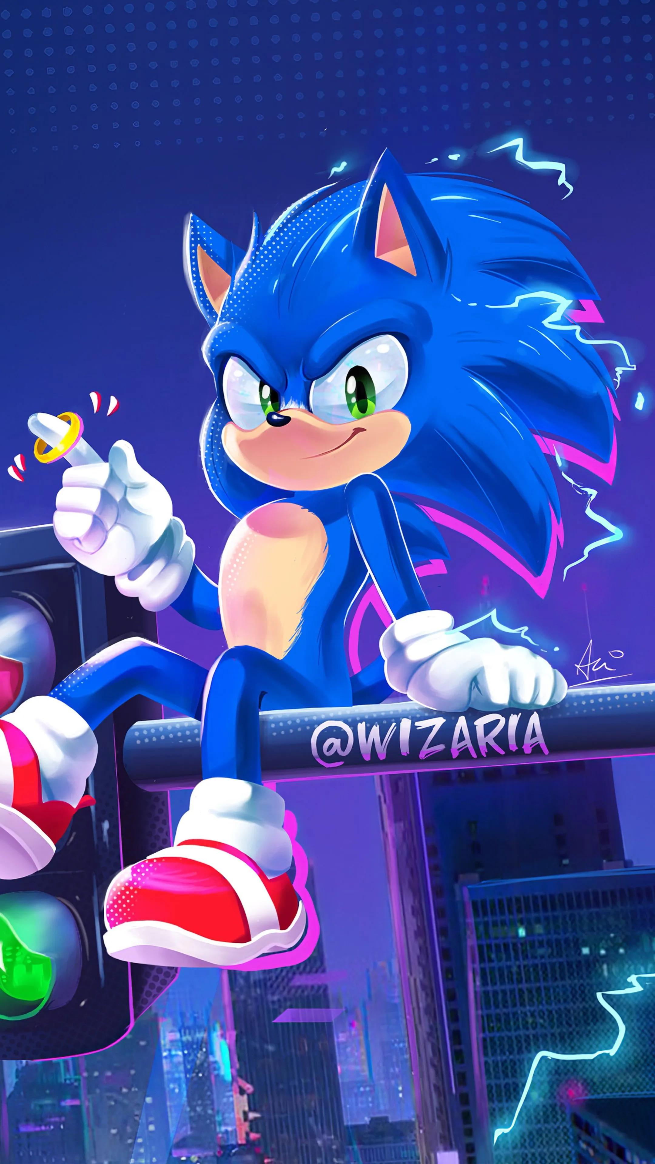 Sonic The Hedgehog From Sonic The Hedgehog Movie HD Phone Wallpaper